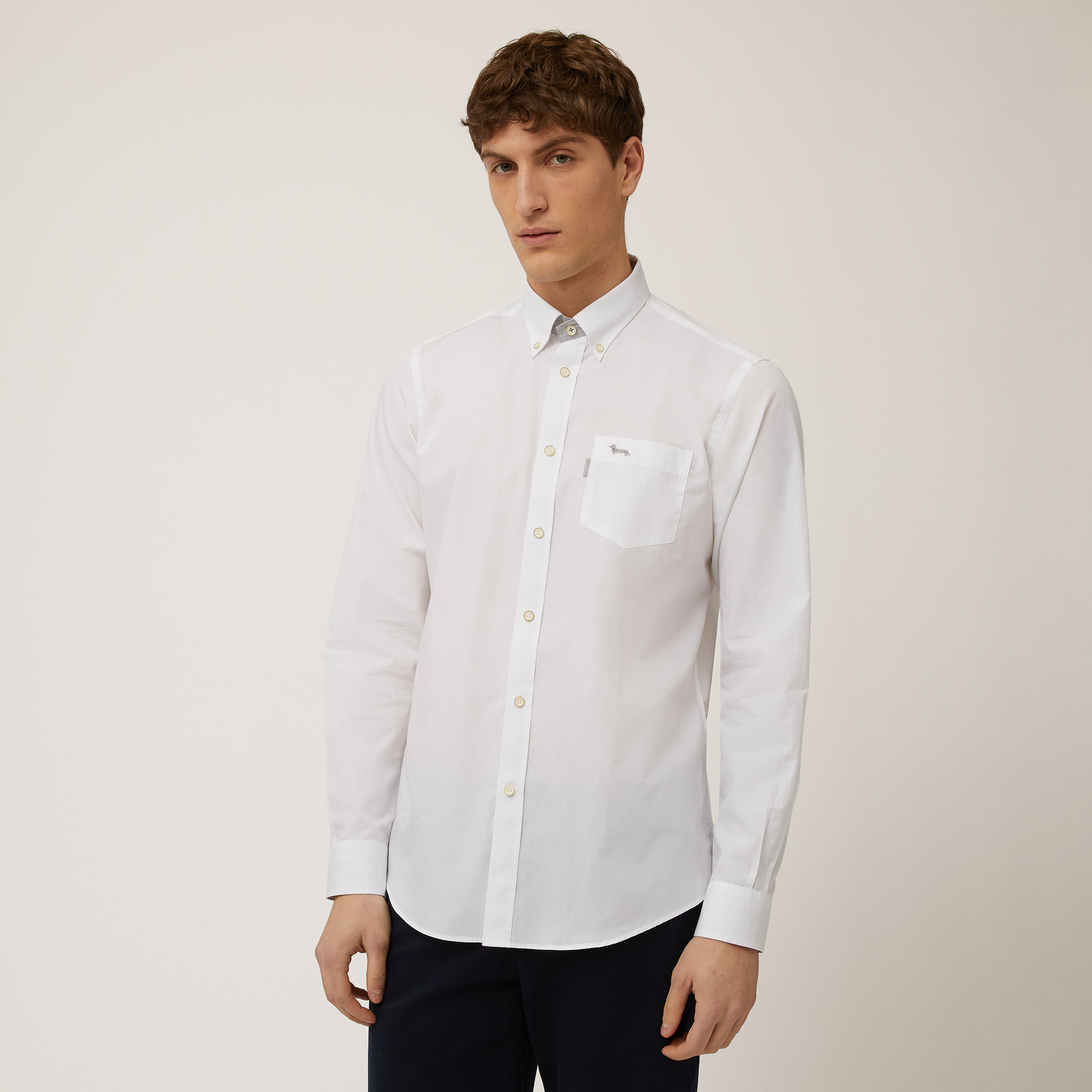 Narrow Shirt with Breast Pocket