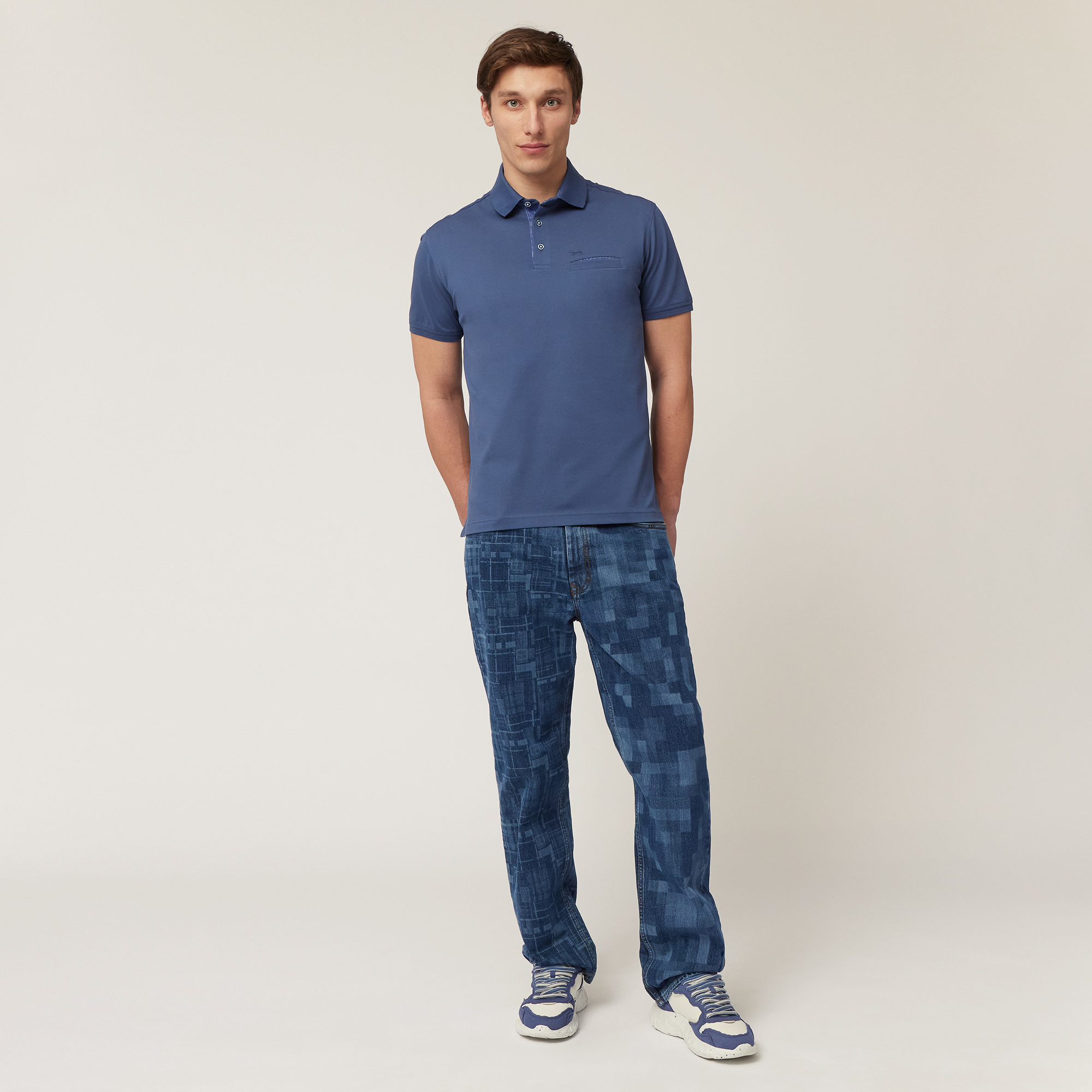 Polo with Pocket, Marine Blue, large image number 3