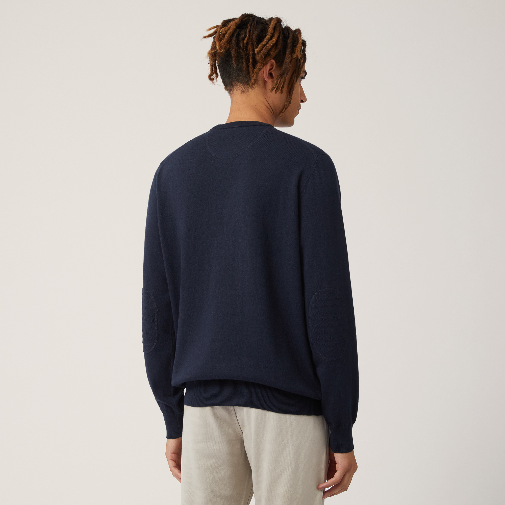 Maglia In Cotone E Cashmere, Blu, large image number 1