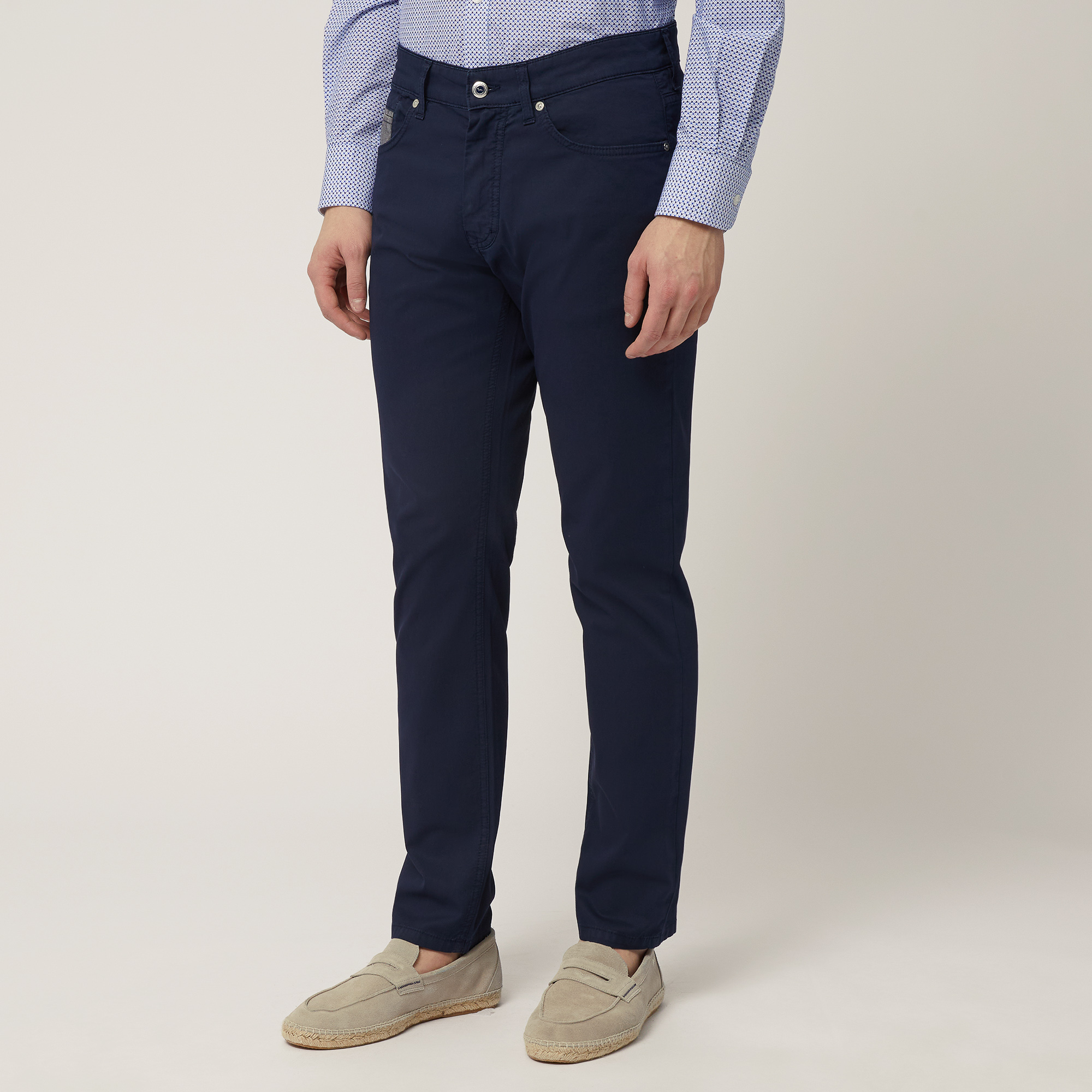 Pantaloni Con Retro Logato, Blu Navy, large image number 0