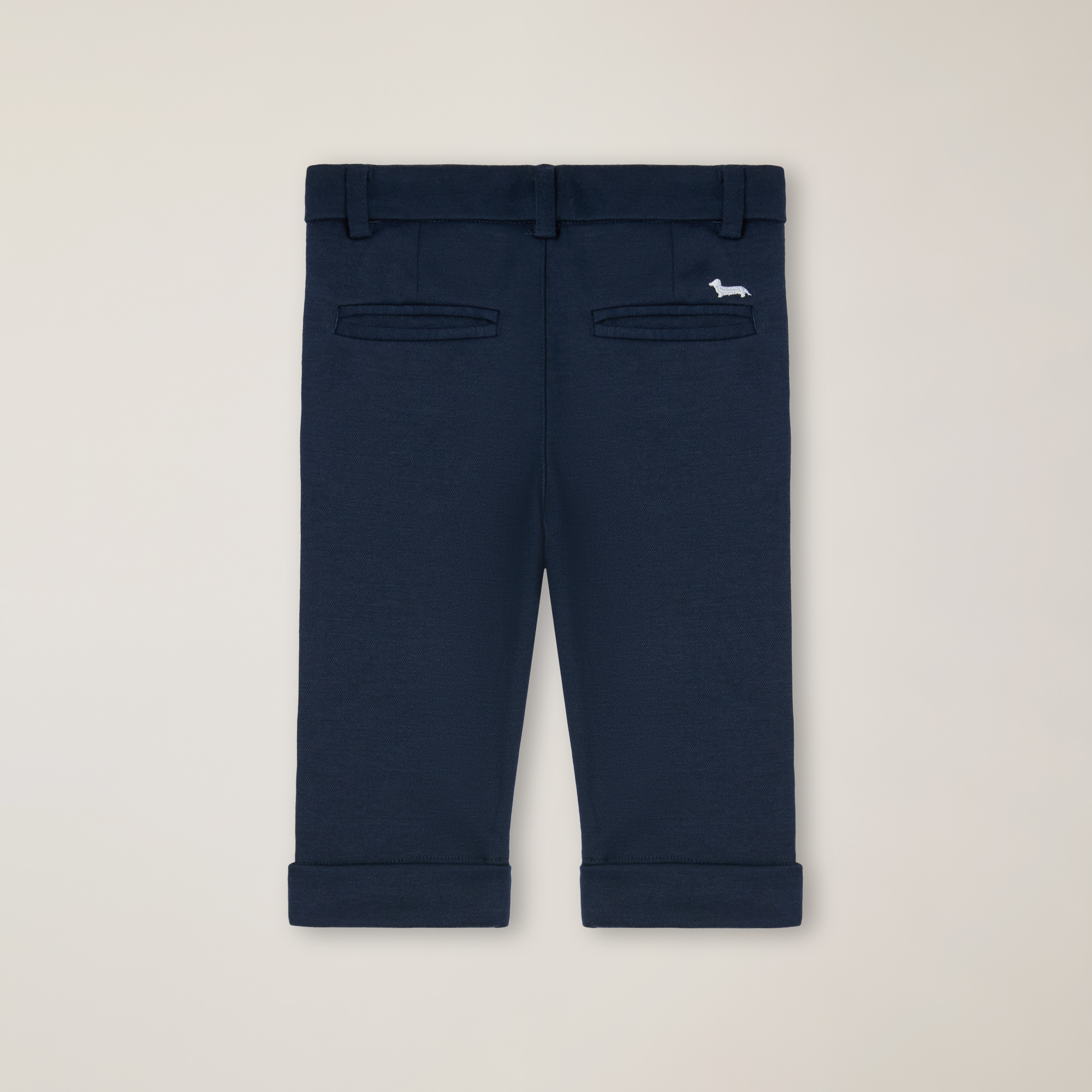 Regular Jersey-Stitch Pants With Logo Embroidery