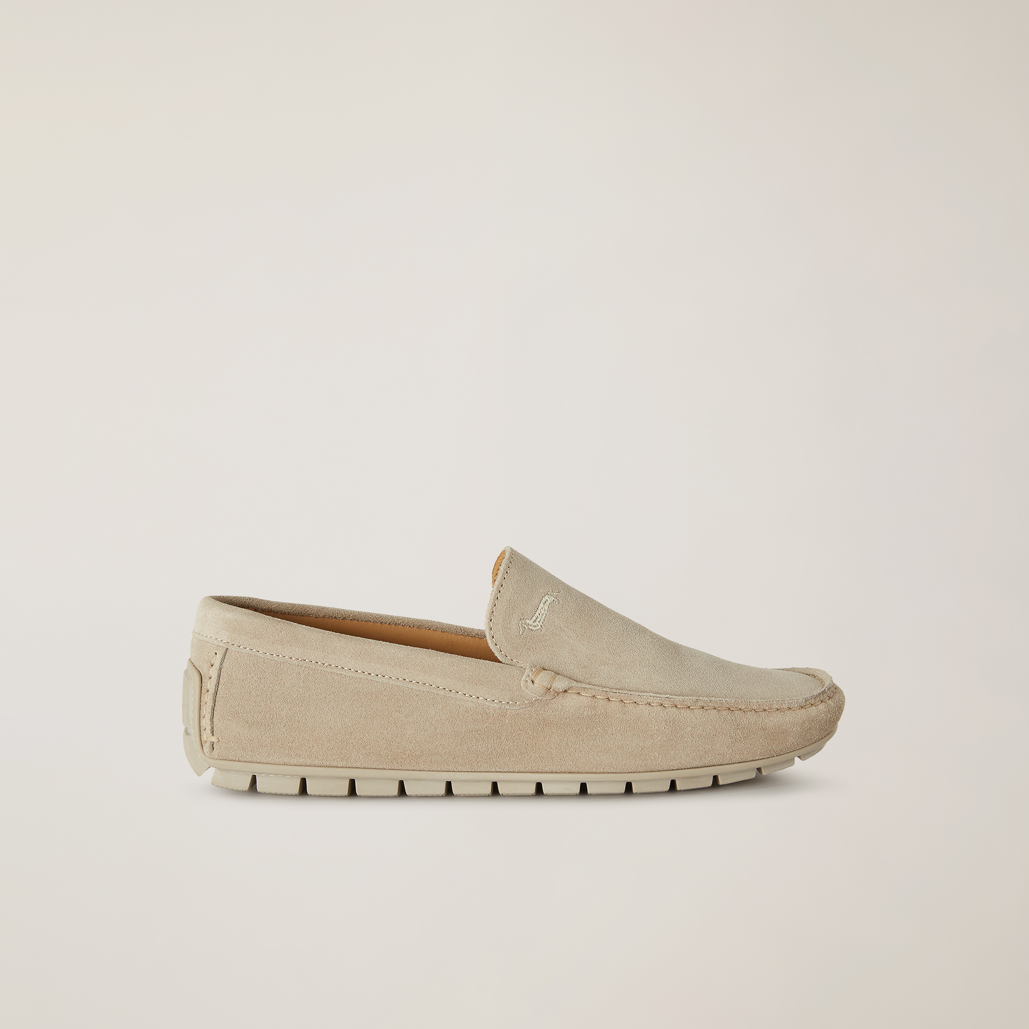 Mocasín con tacos, Beige, large