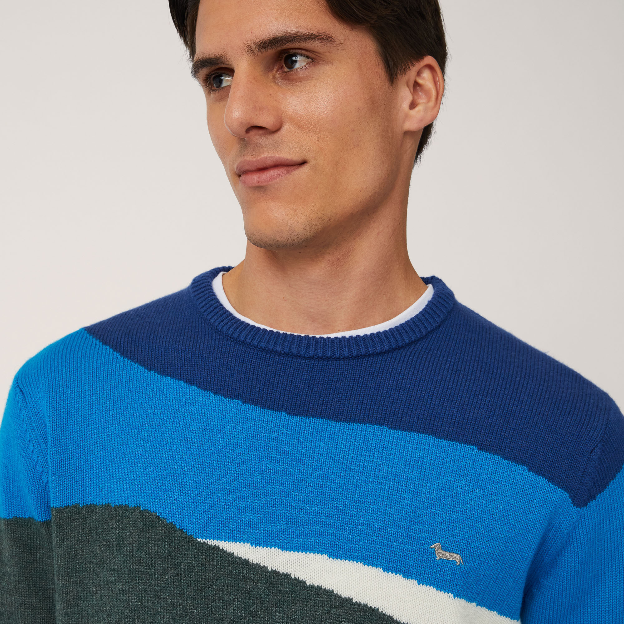 Multicolor Banded Pullover, Blue , large image number 2