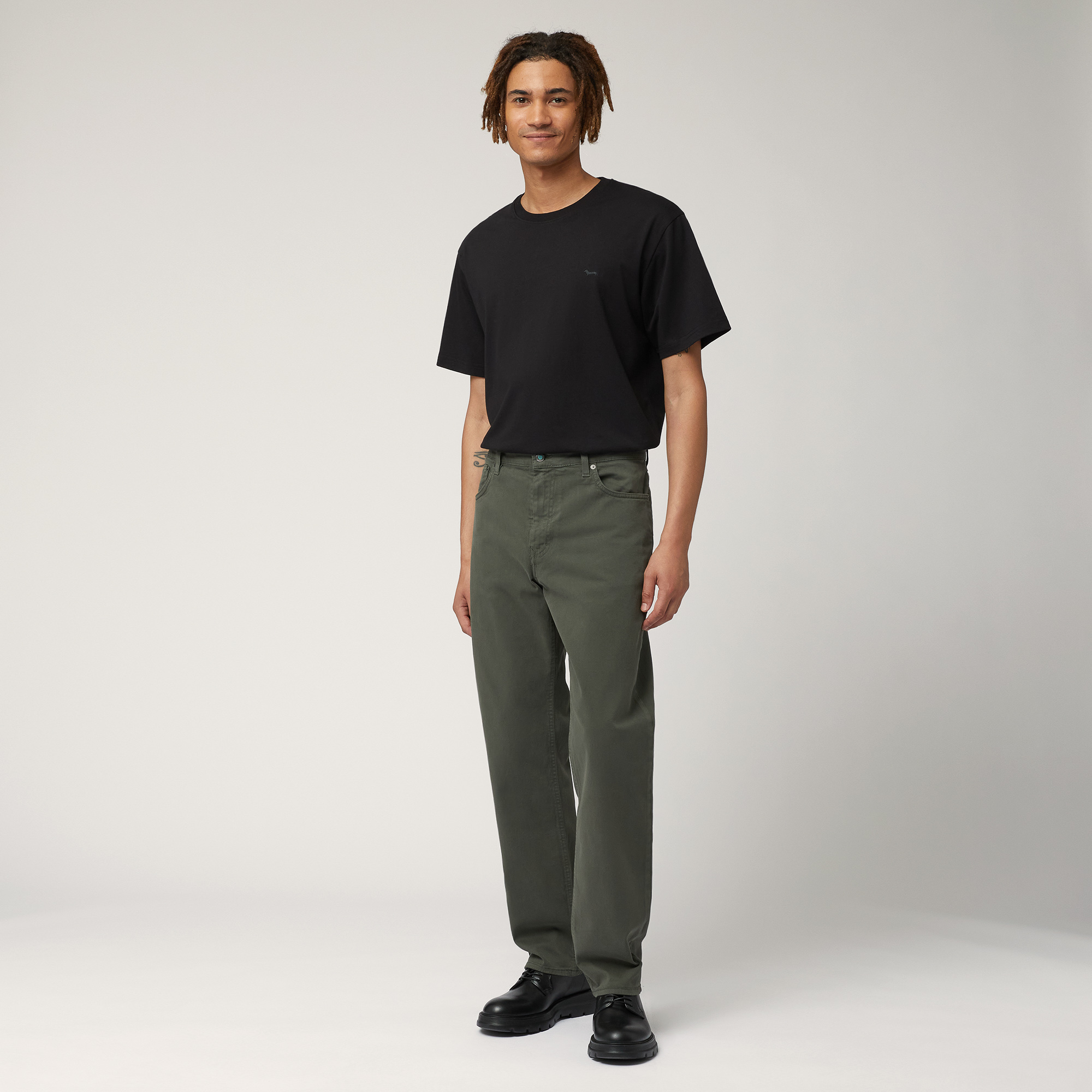 Relaxed Fit 5-Pocket Pants, Verde, large image number 3