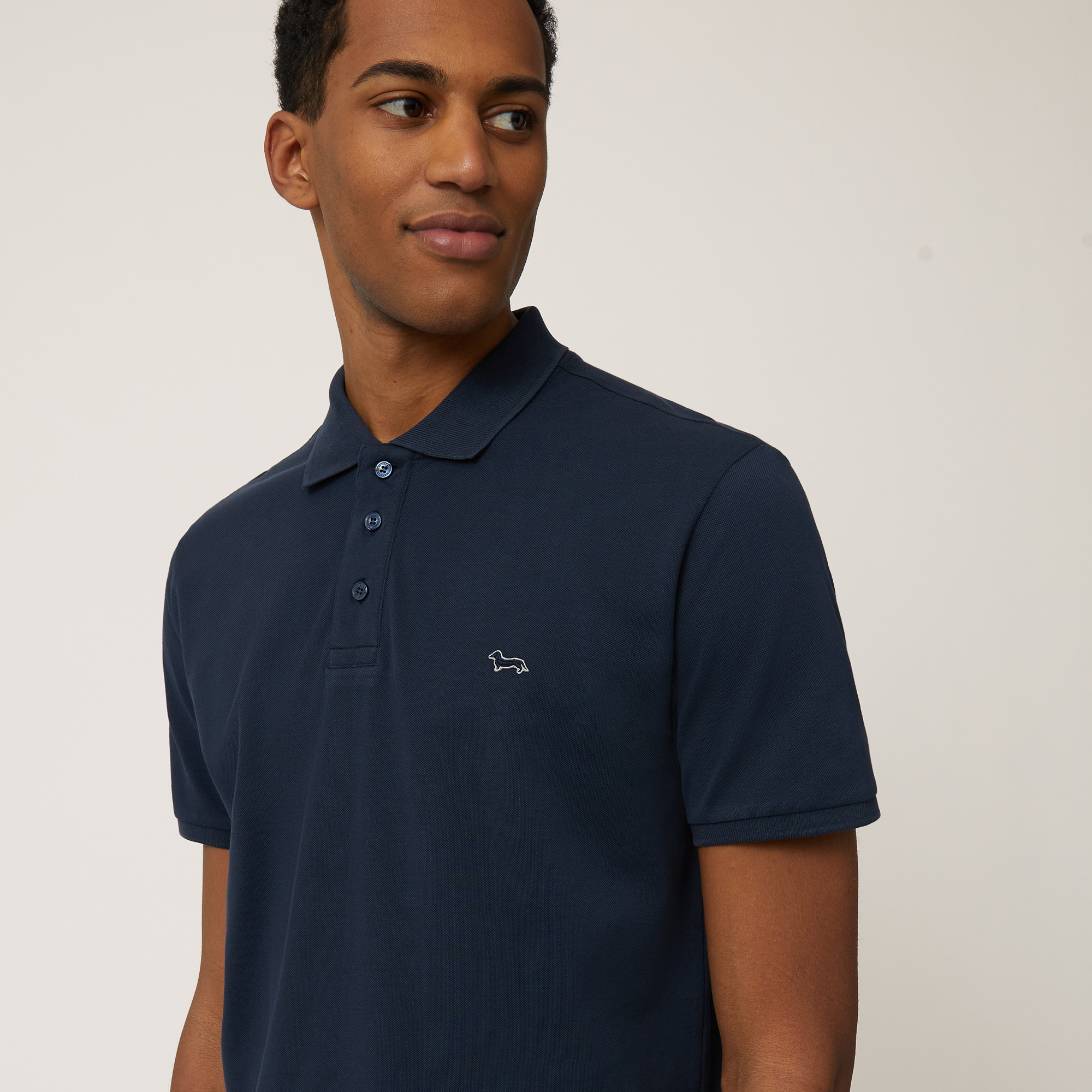 Polo with Dachshund Patch, Navy Blue, large image number 2