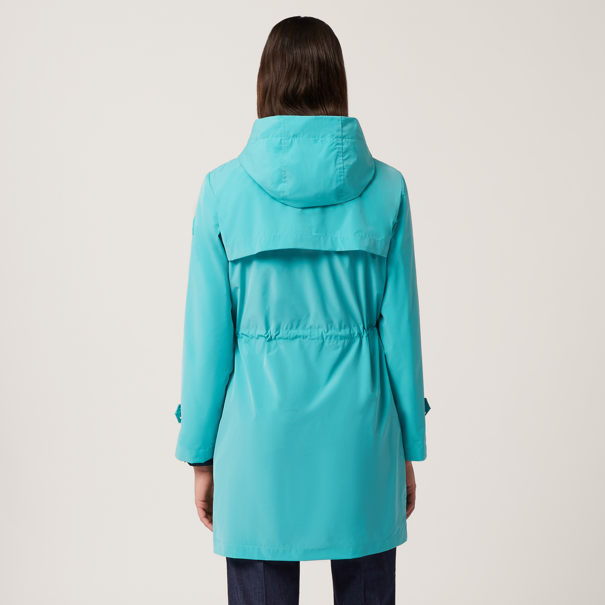 Duster Coat with Hood, Turquoise, large image number 1