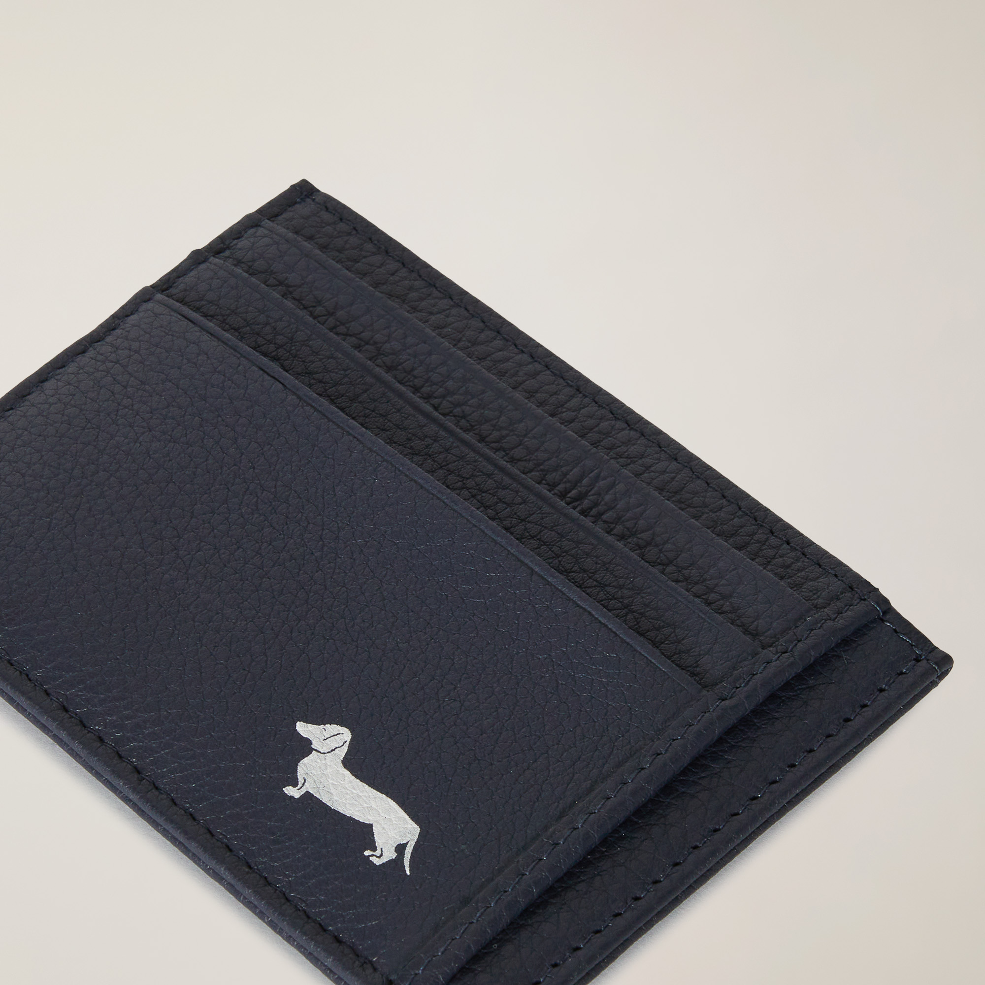 Leather Card Holder with Logo, Blue, large image number 2