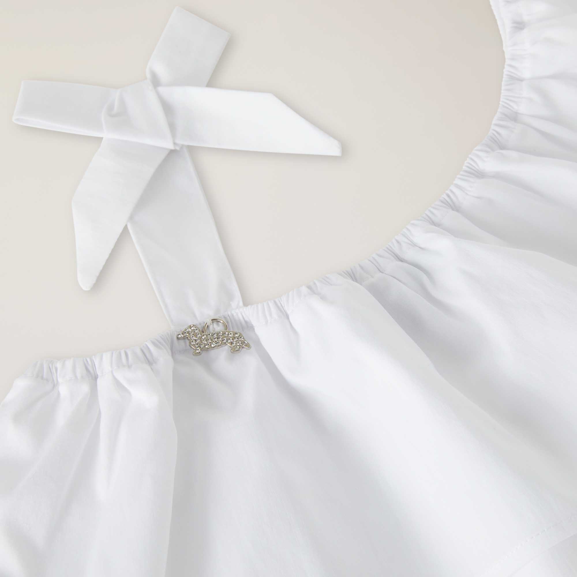 Top with ruffle and bow, White, large image number 2