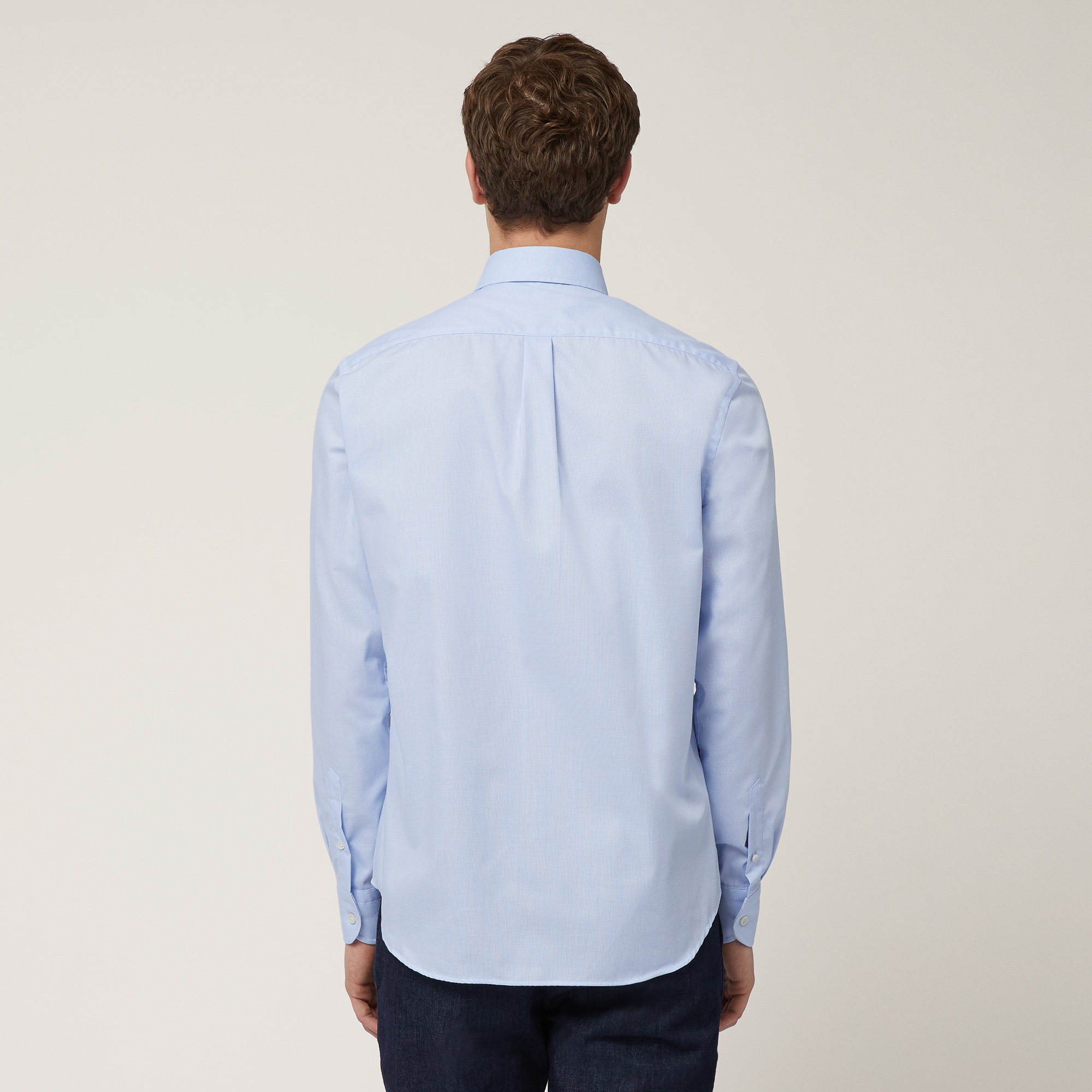 Woven Cotton Shirt, Light Blue, large image number 1