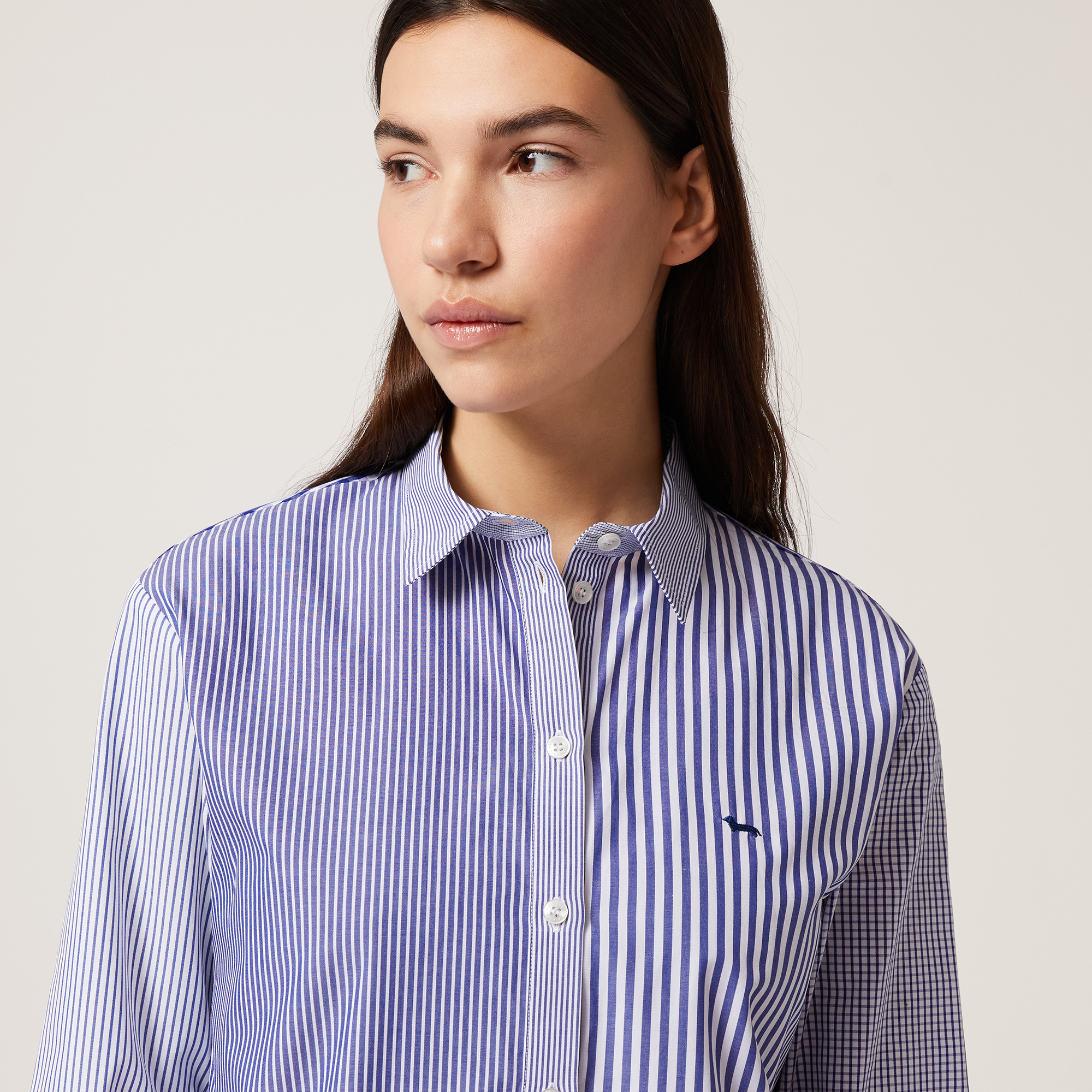 Camicia Piazzetta In Cotone, Blu Navy, large image number 2