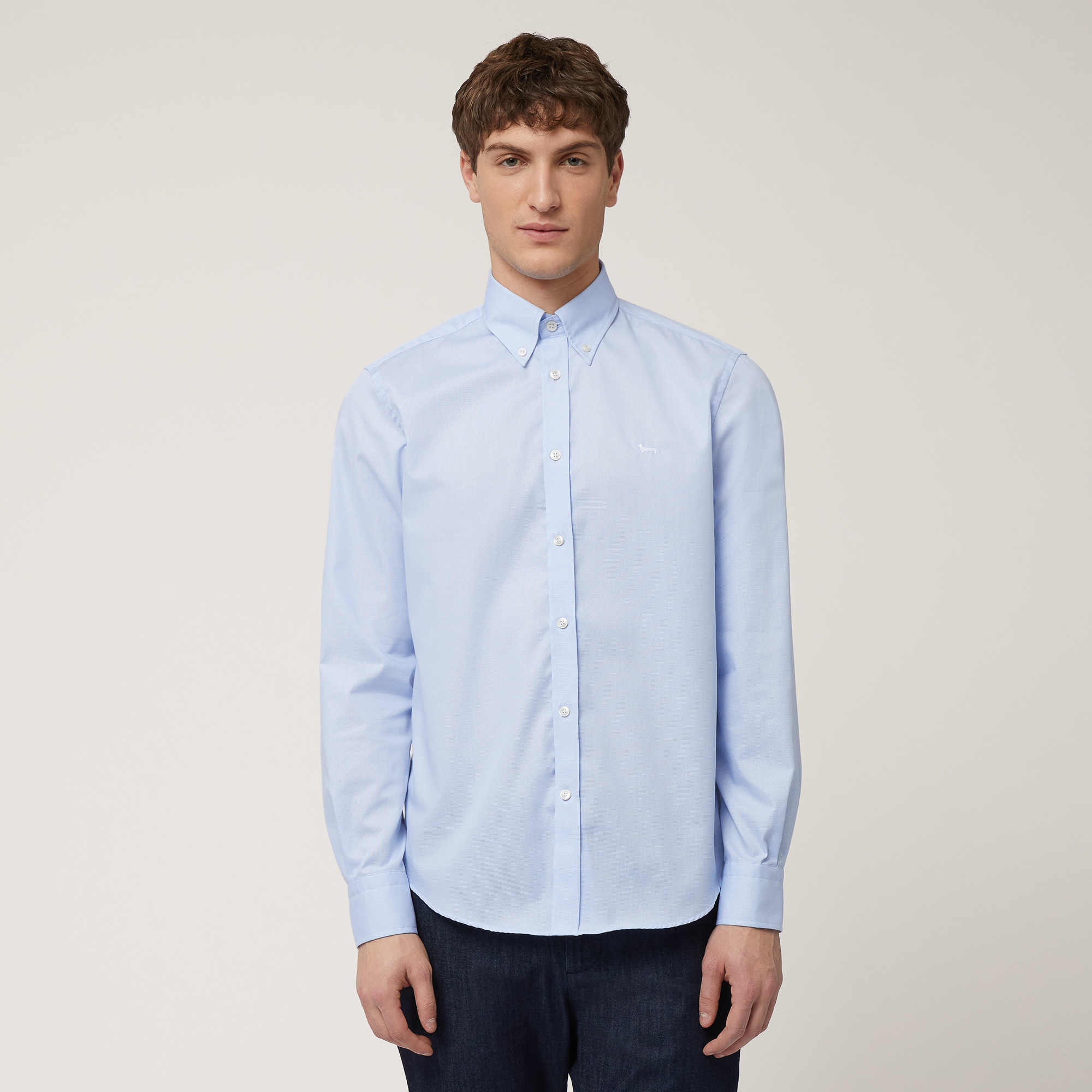 Woven Cotton Shirt, Light Blue, large image number 0