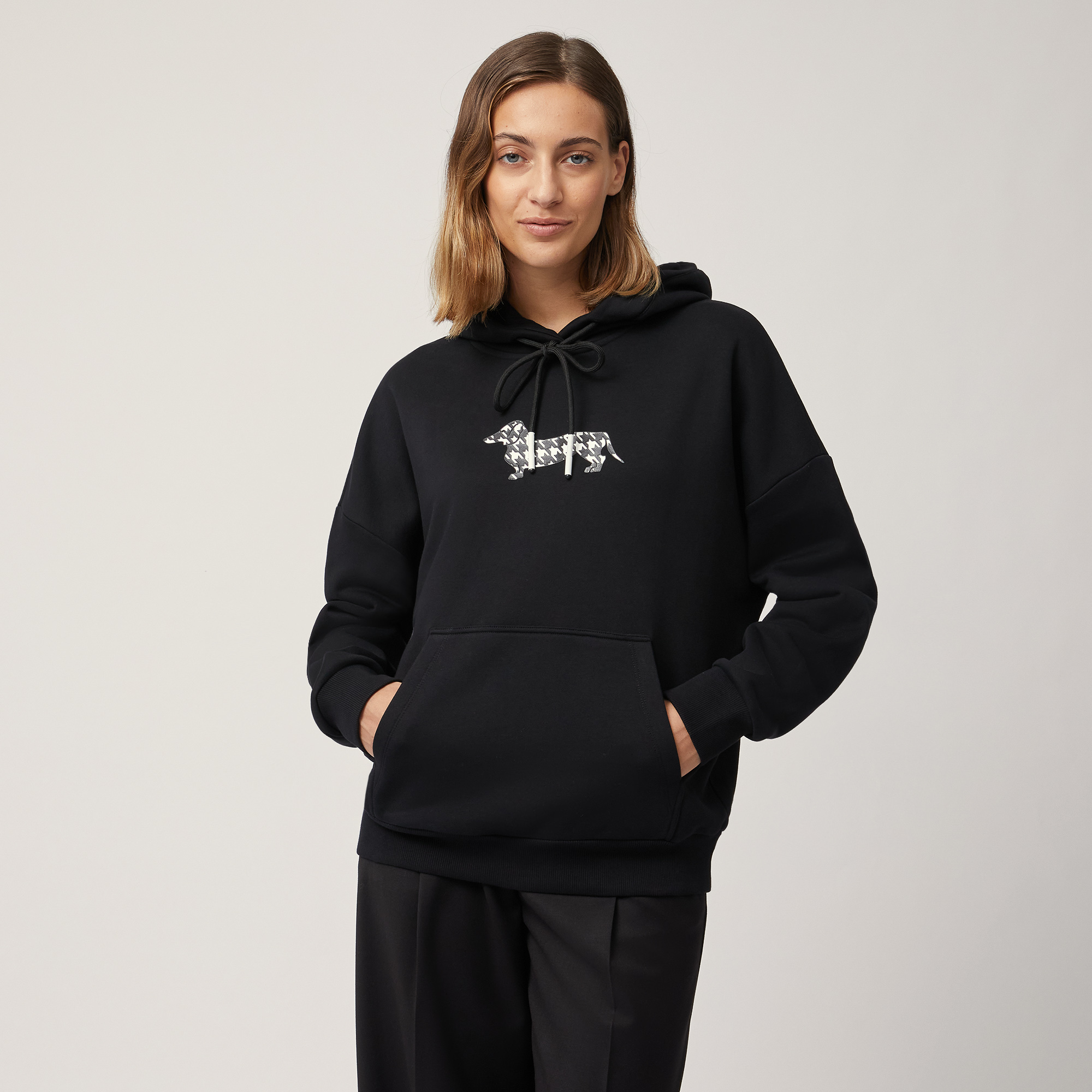 Hoodie with Dachshund, Black , large image number 0