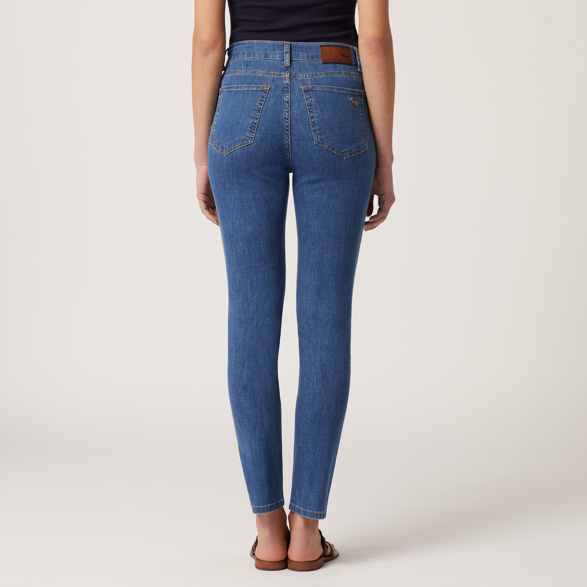 High-Waisted Slim Jeans
