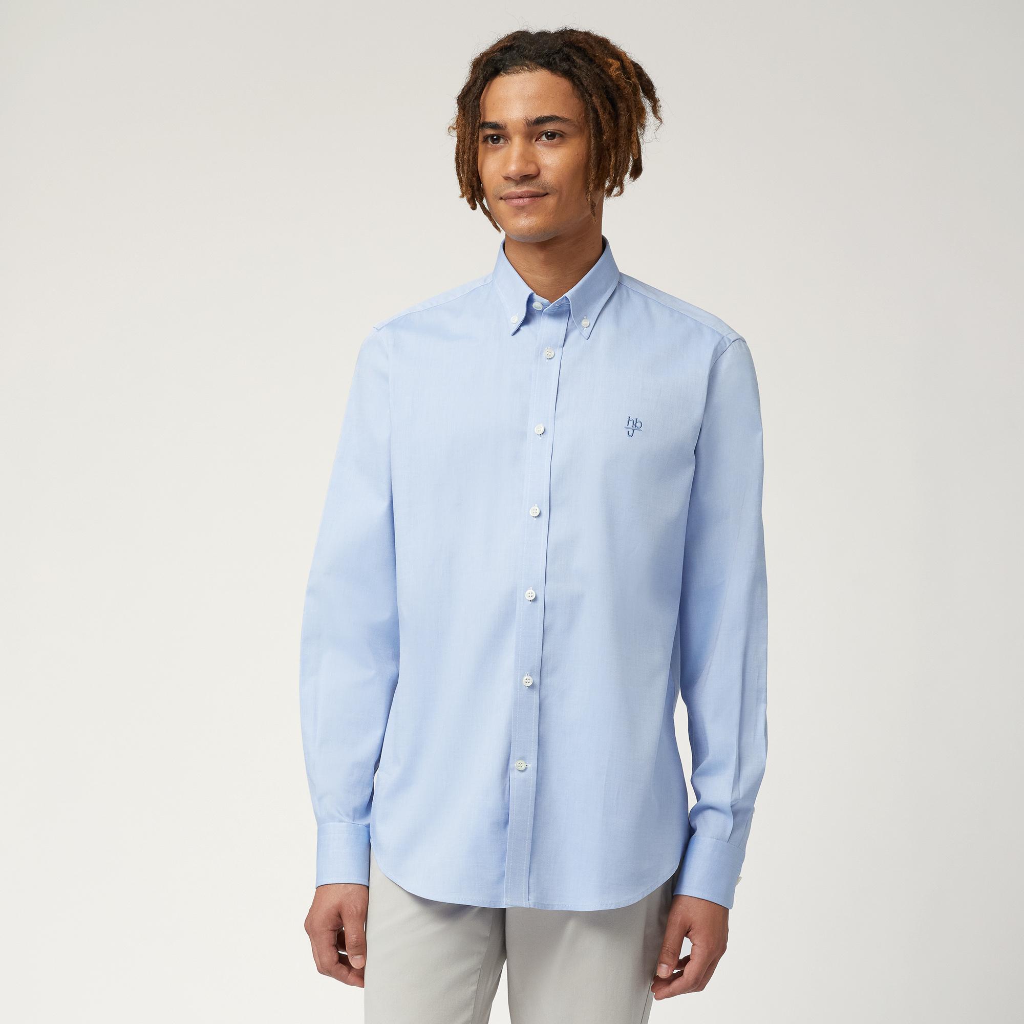 Solid-Colored Cotton Shirt