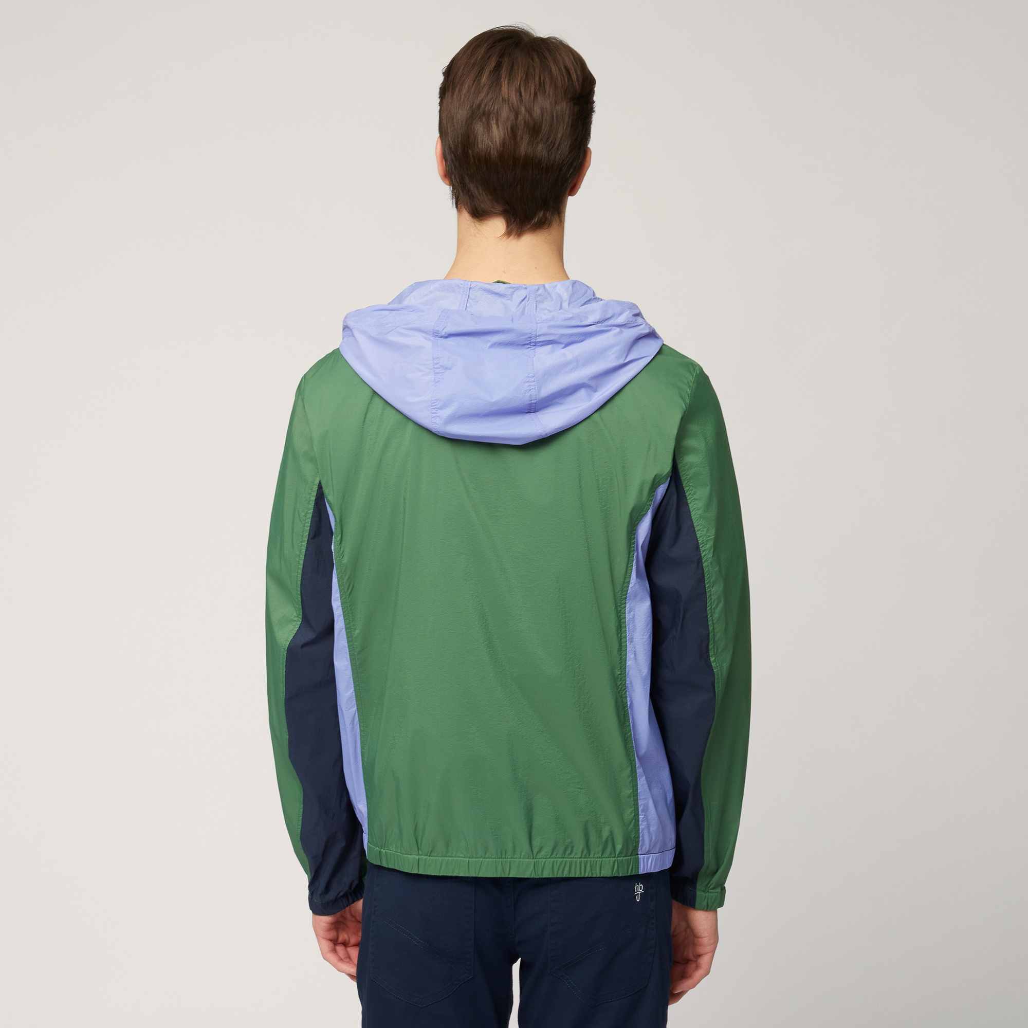 Color-Block Light Jacket, Grass Green, large image number 1