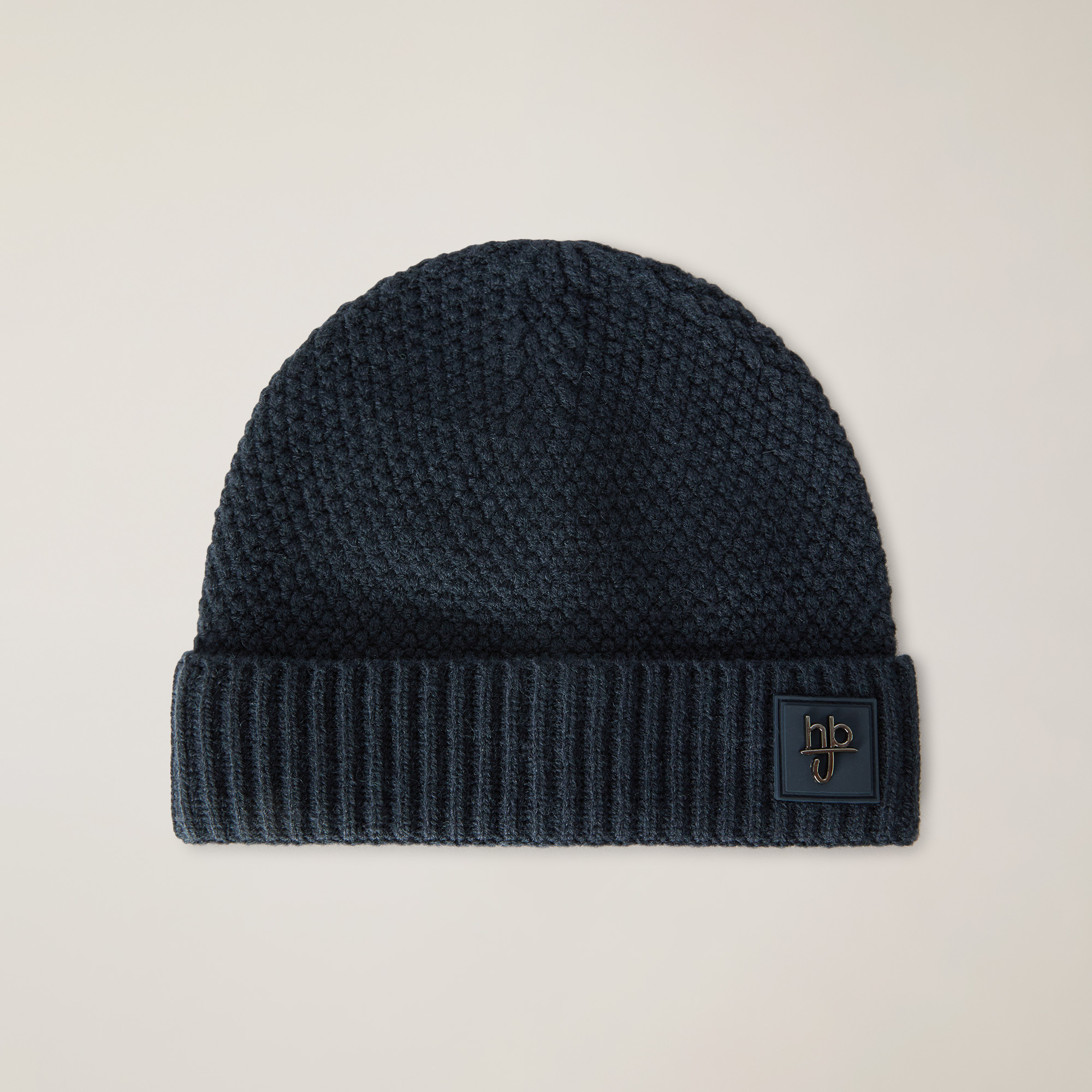 Beanie In Misto Lana, Blu, large image number 0