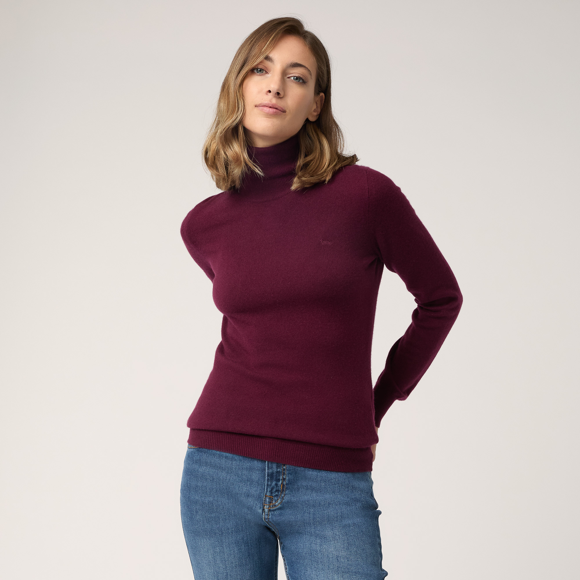 Cashmere Turtleneck Sweater, Rosso, large image number 0