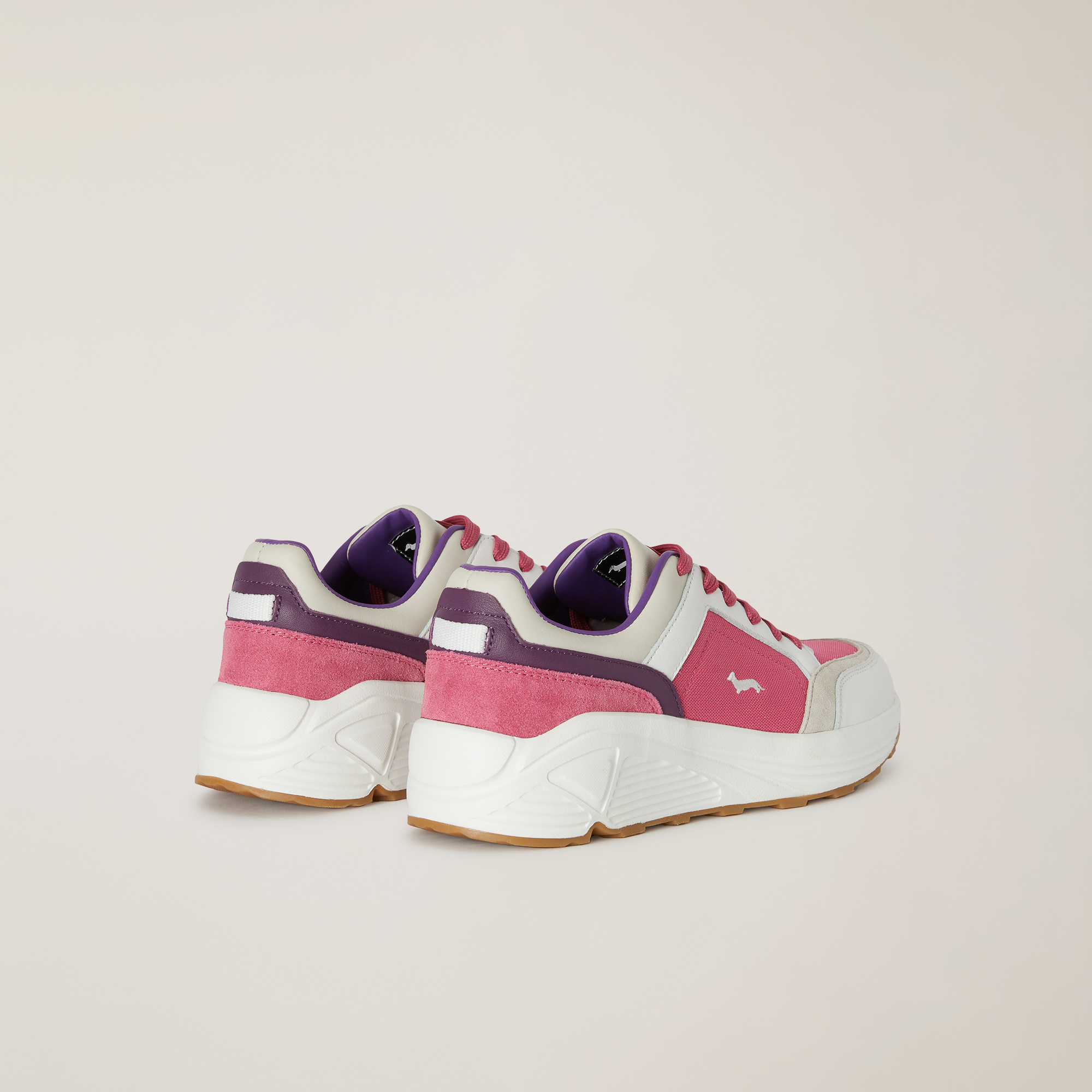 Multi-Material Sneakers, Melange Pink, large image number 2