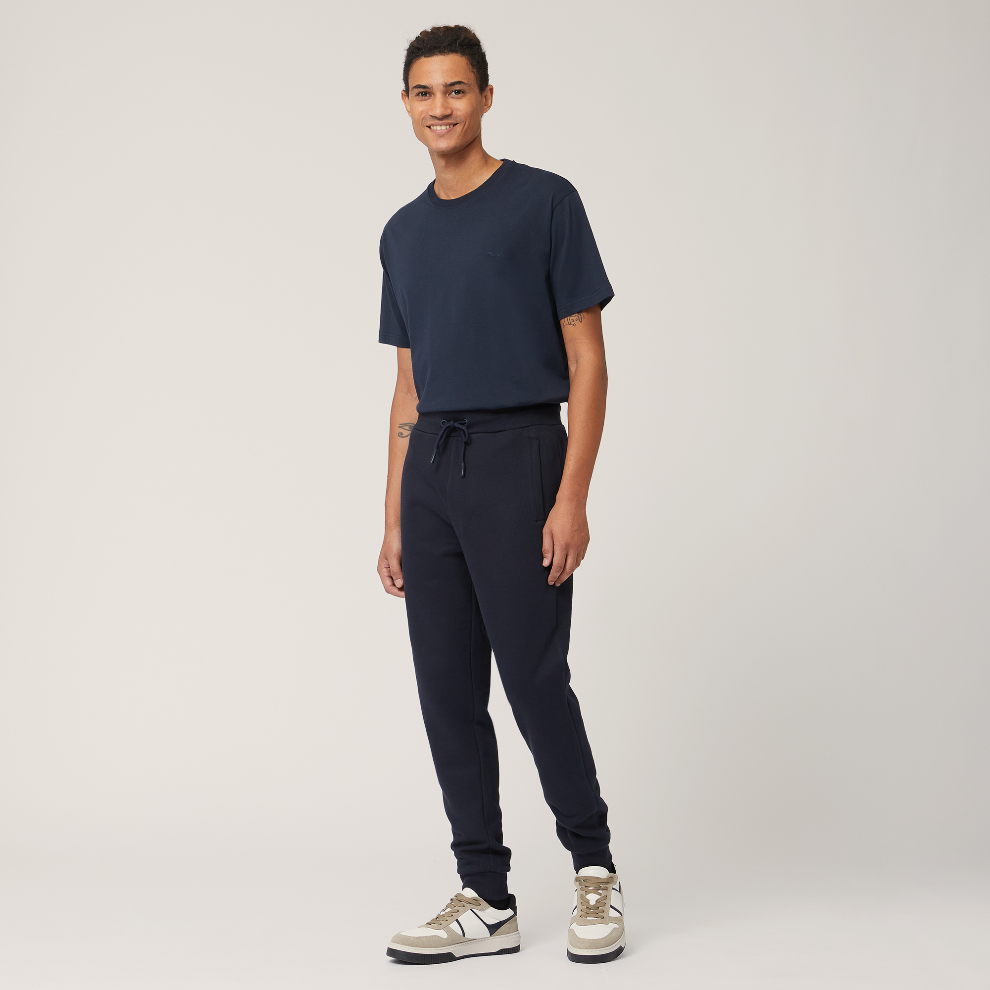 Regular Pants with Drawstring, Blue , large image number 3