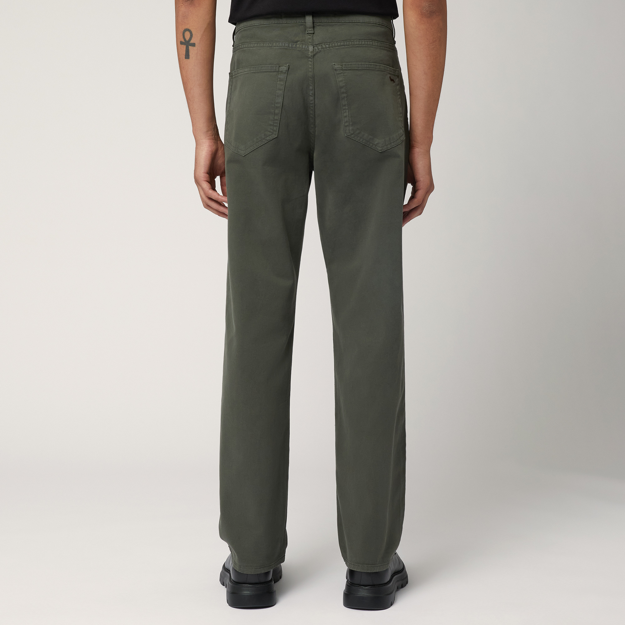 Relaxed Fit 5-Pocket Pants, Green, large image number 1