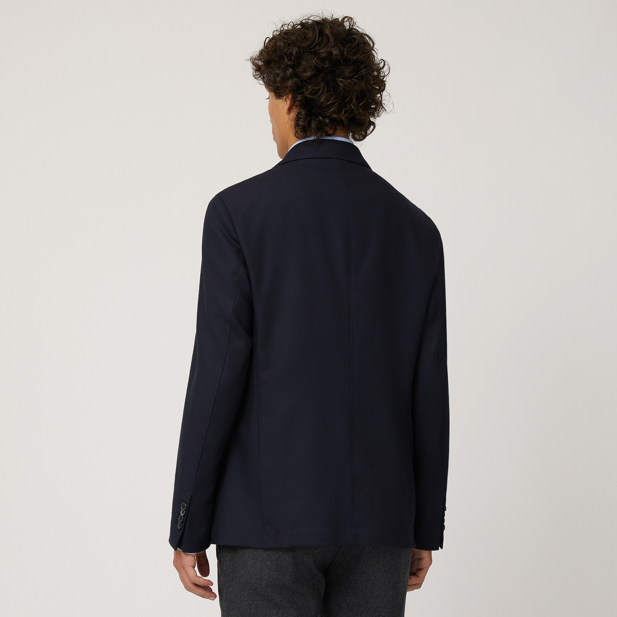 Wool Jacket With Dachshund Pin, Blue, large image number 1