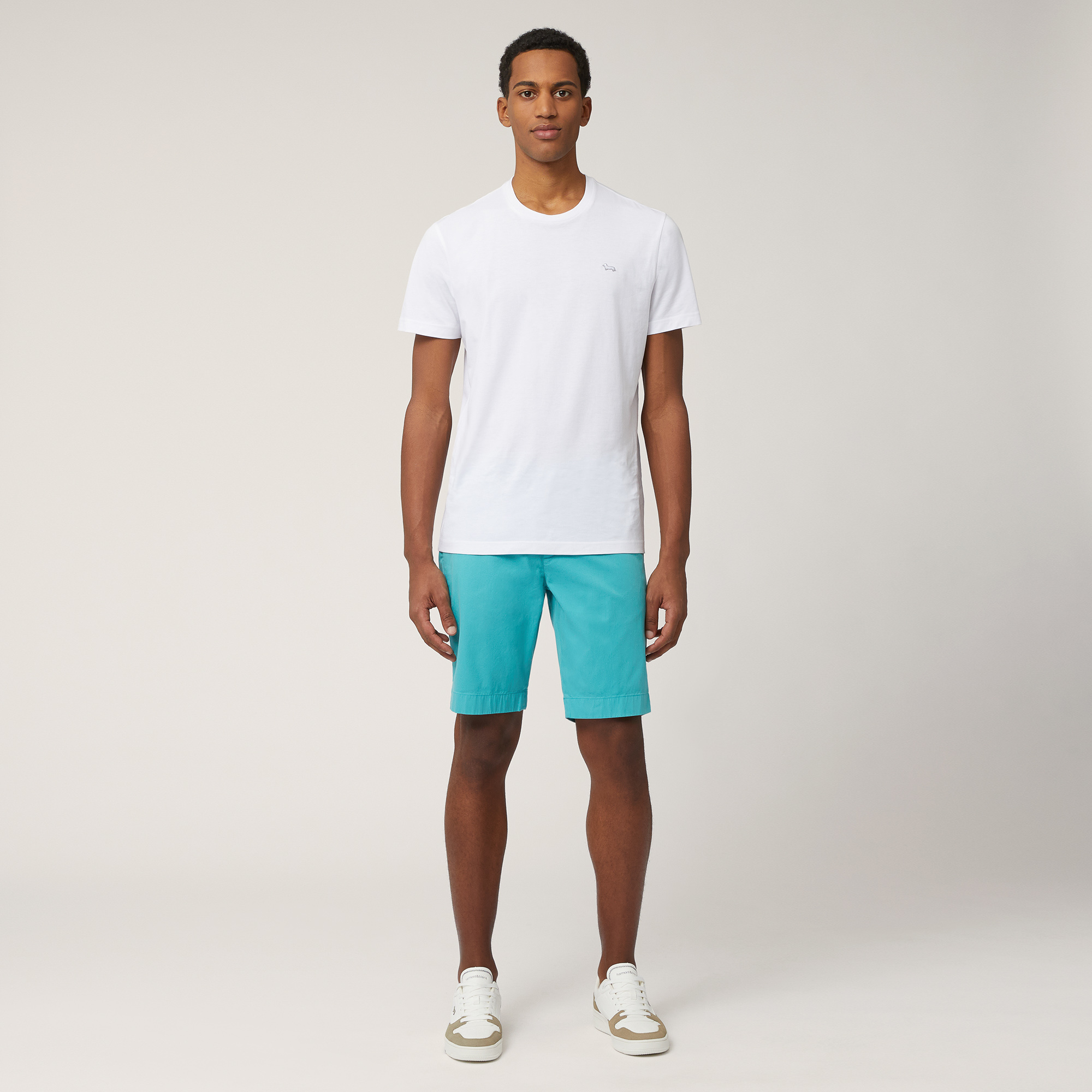 Cotton Bermuda Shorts, Turquoise, large image number 3