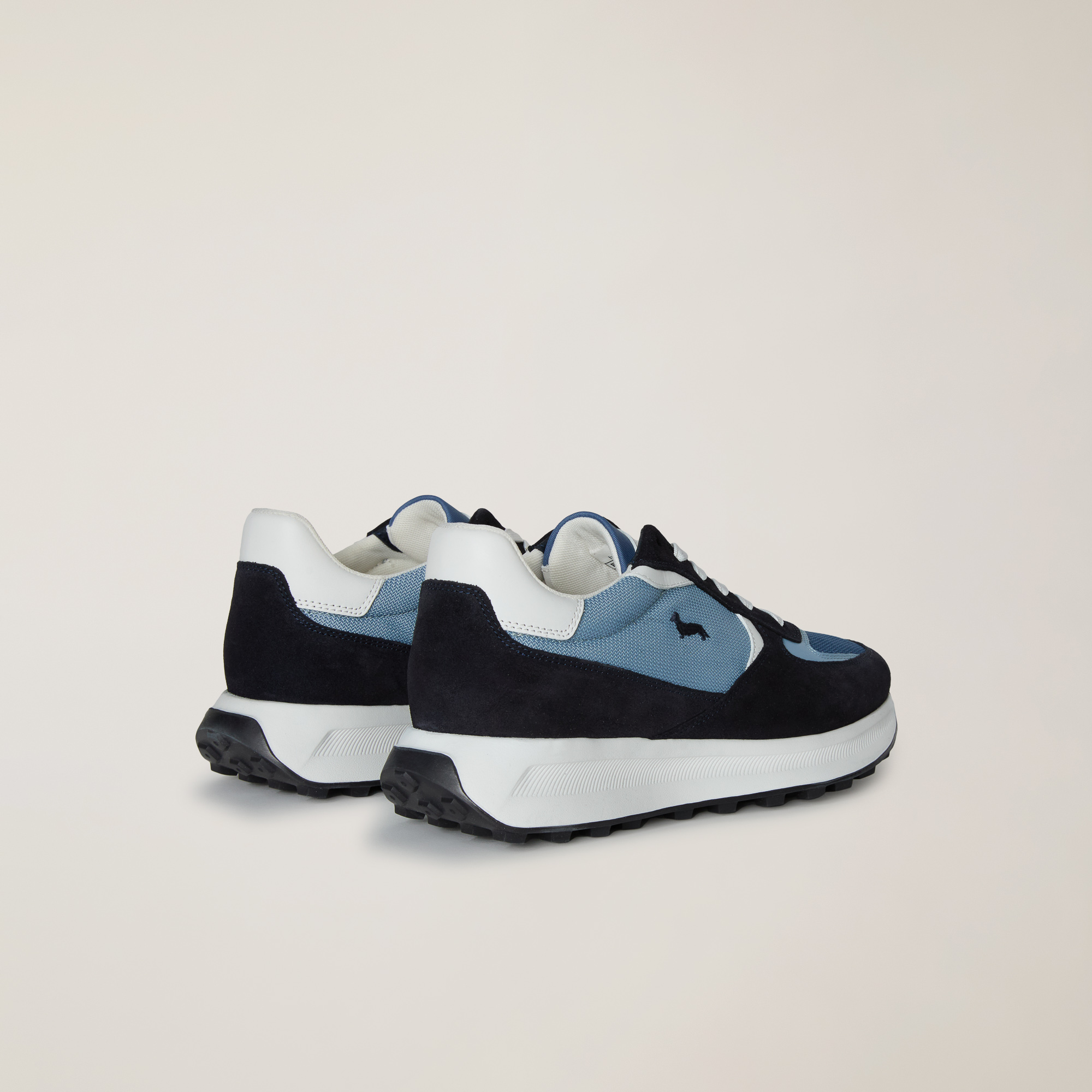 Mixed-Material Sneaker, Blue/Navy, large image number 2