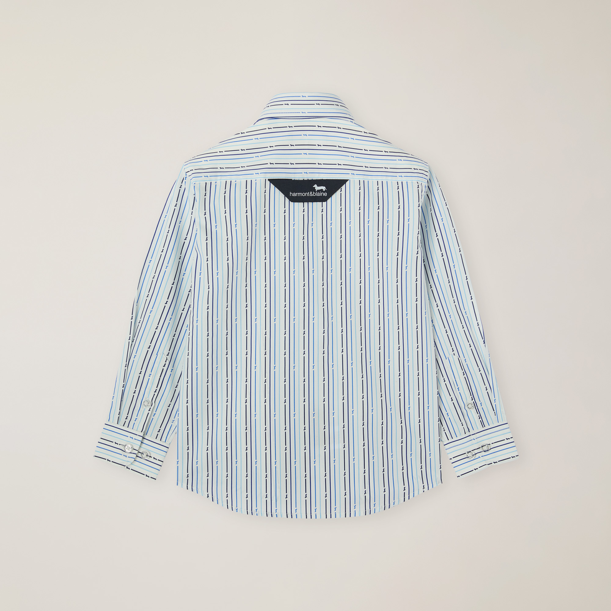 Striped Shirt With Dachshunds And Embroidered Logo