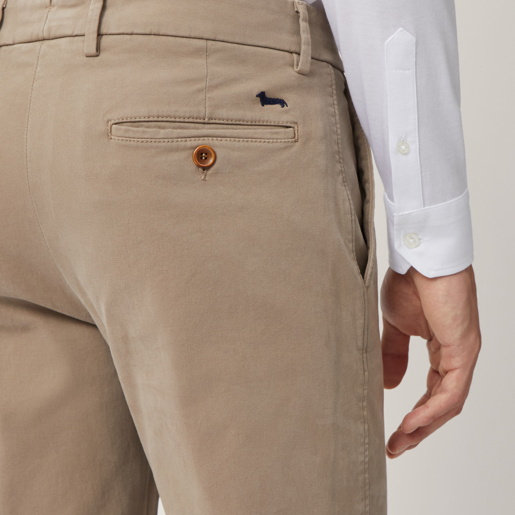 Narrow Fit Chino Pants, Beige, large image number 2