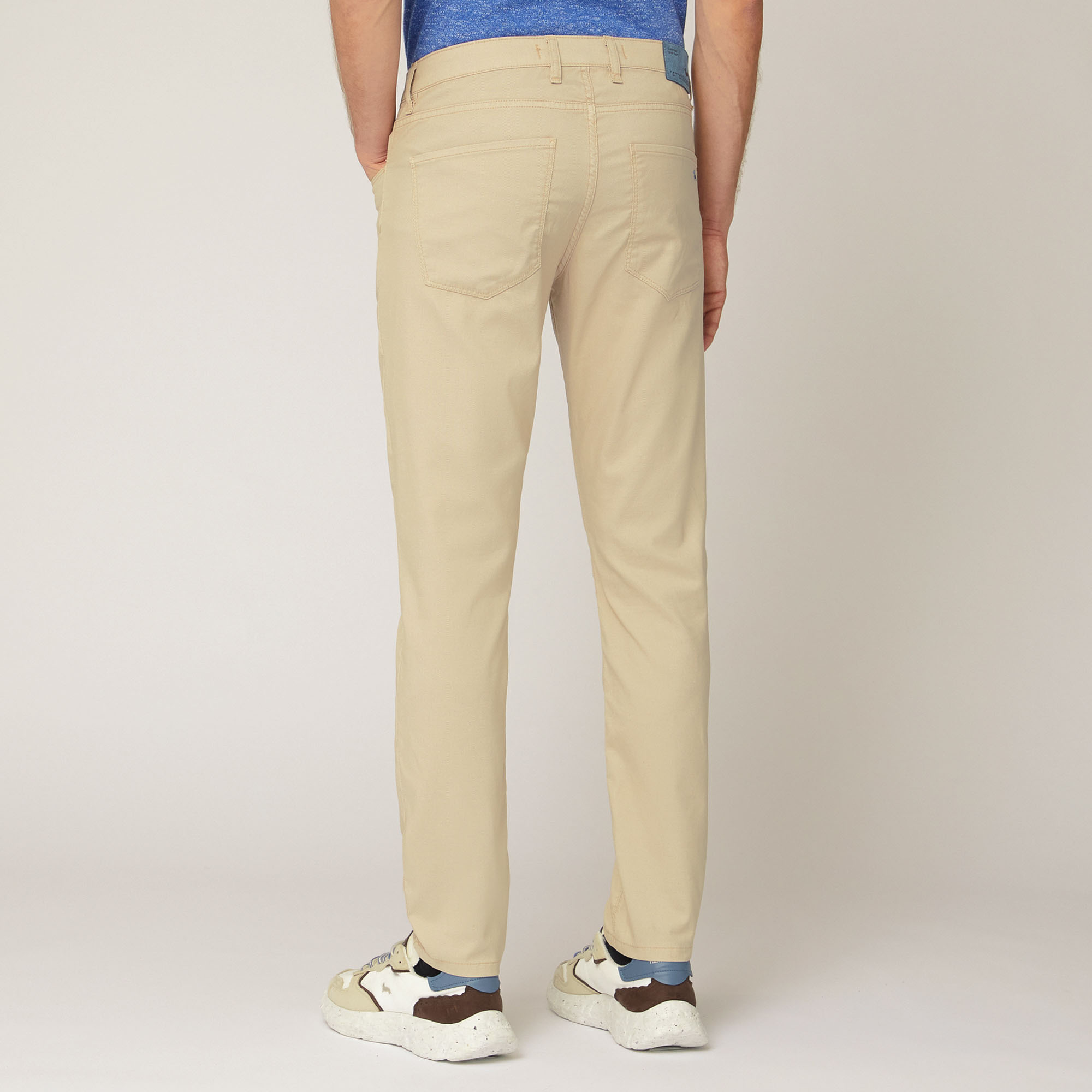 Slim Five-Pocket Pants, Beige, large image number 1