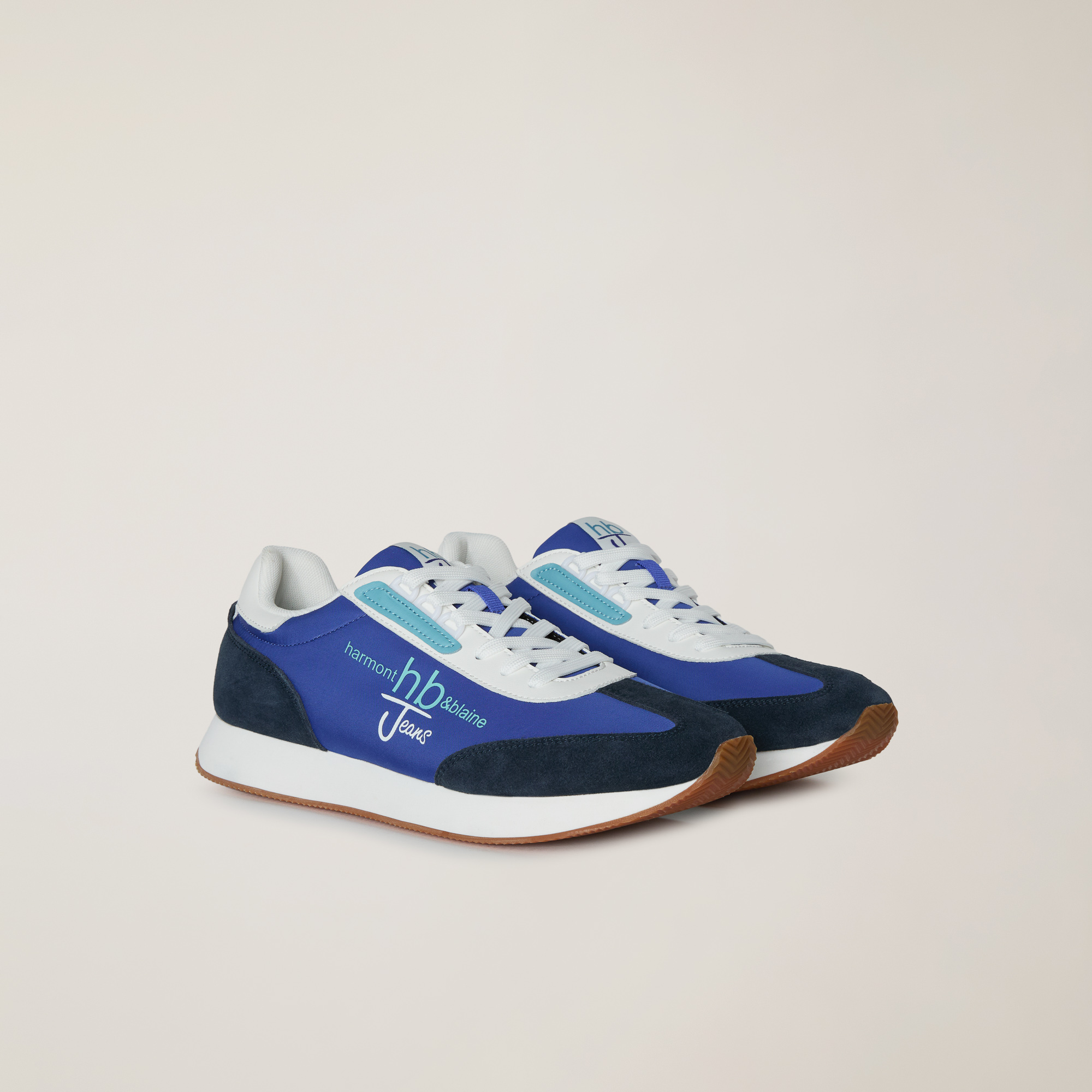 Sneakers Running Con Logo, Blu Scuro, large image number 1