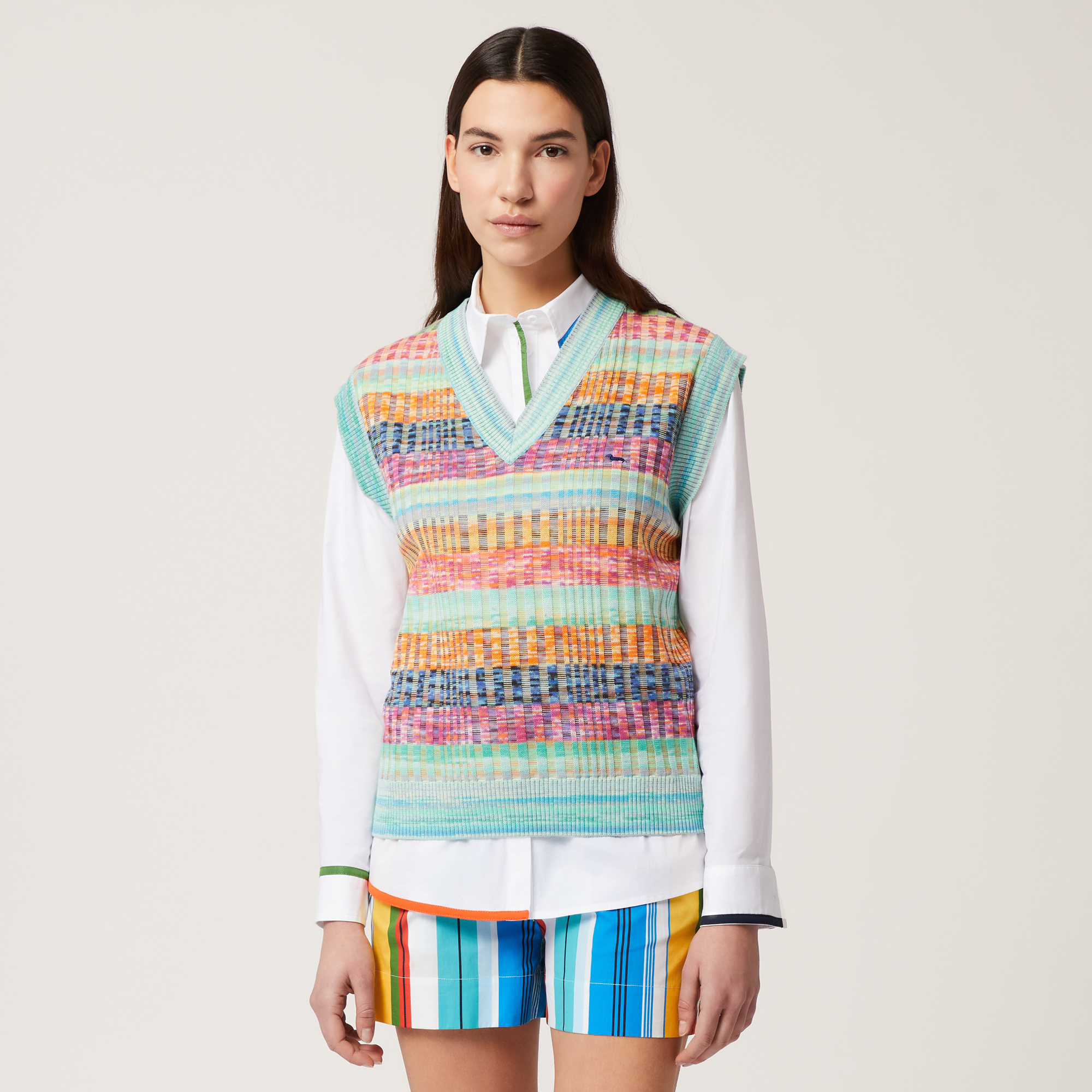 Gilet A Coste Multicolor