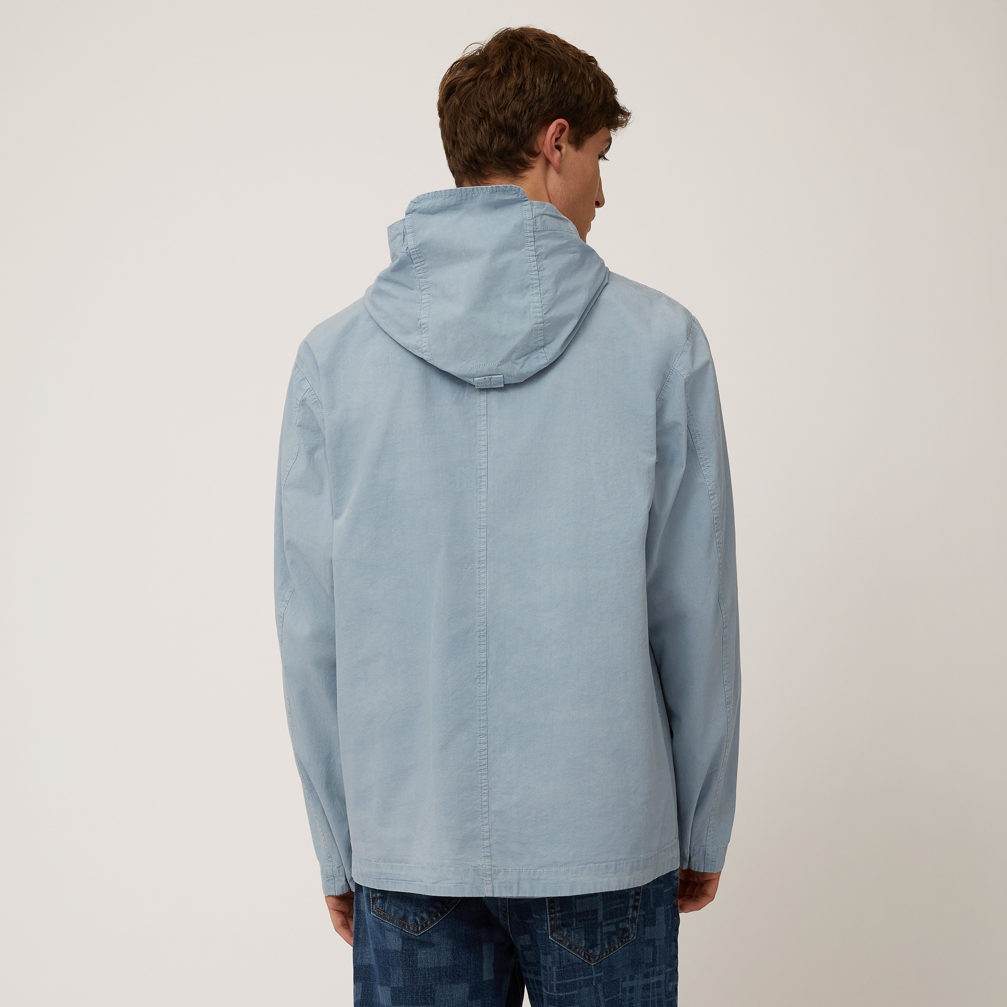 Technical Cotton Jacket, Light Blue, large image number 1