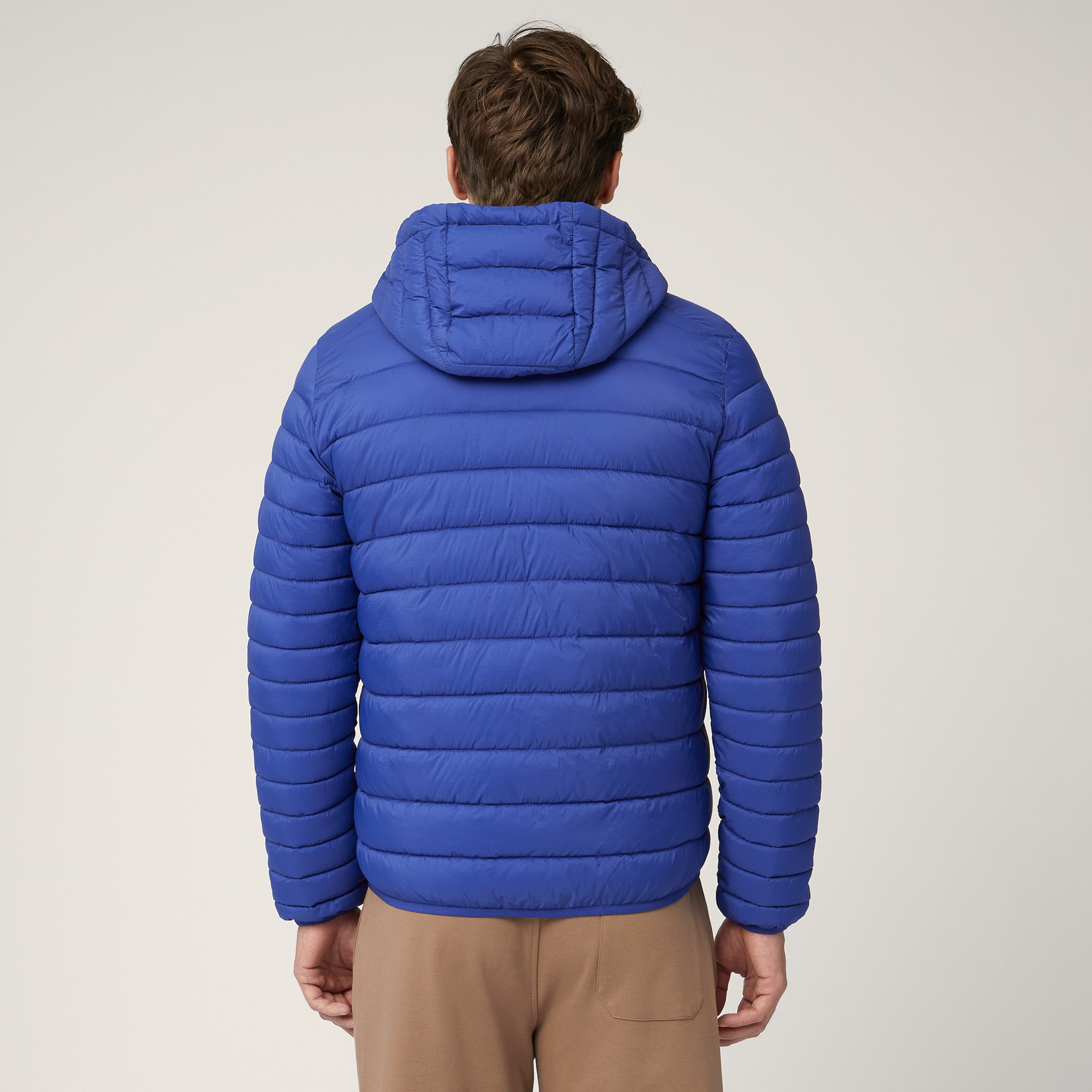 Quilted Nylon Down Jacket, Electric Blue, large image number 1