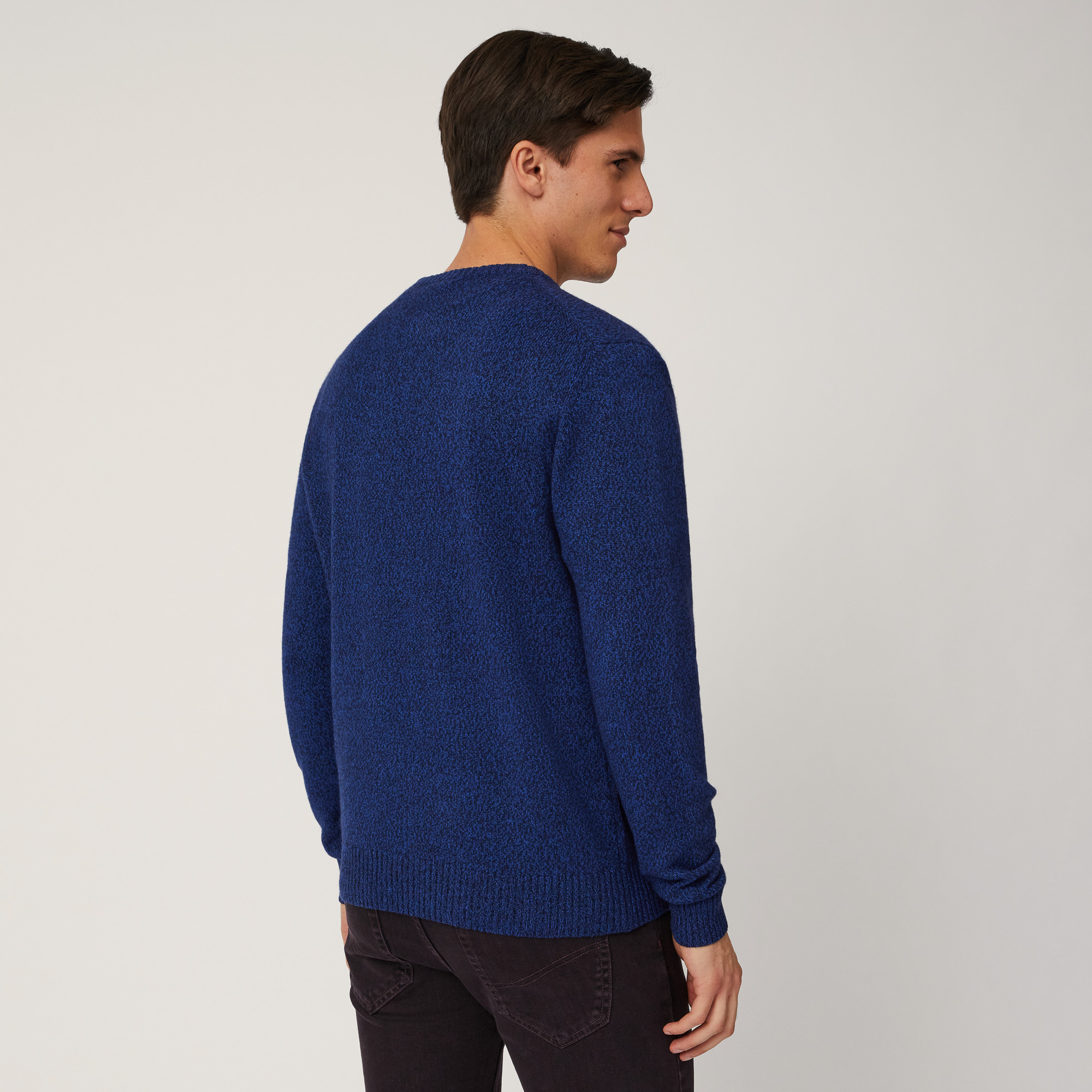 Pullover In Misto Lana Mouliné