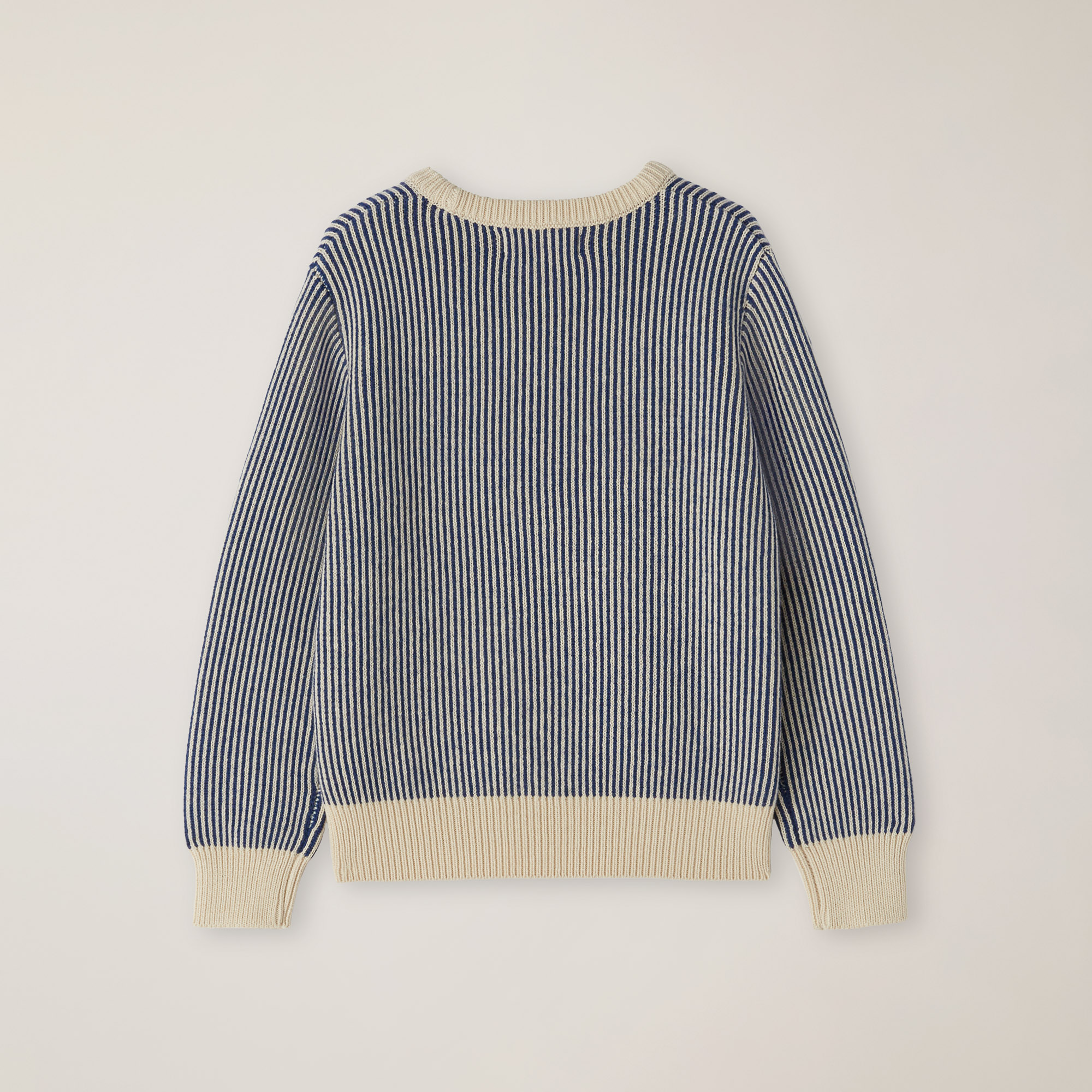 Two-Tone Warm Cotton Vanisé Pullover