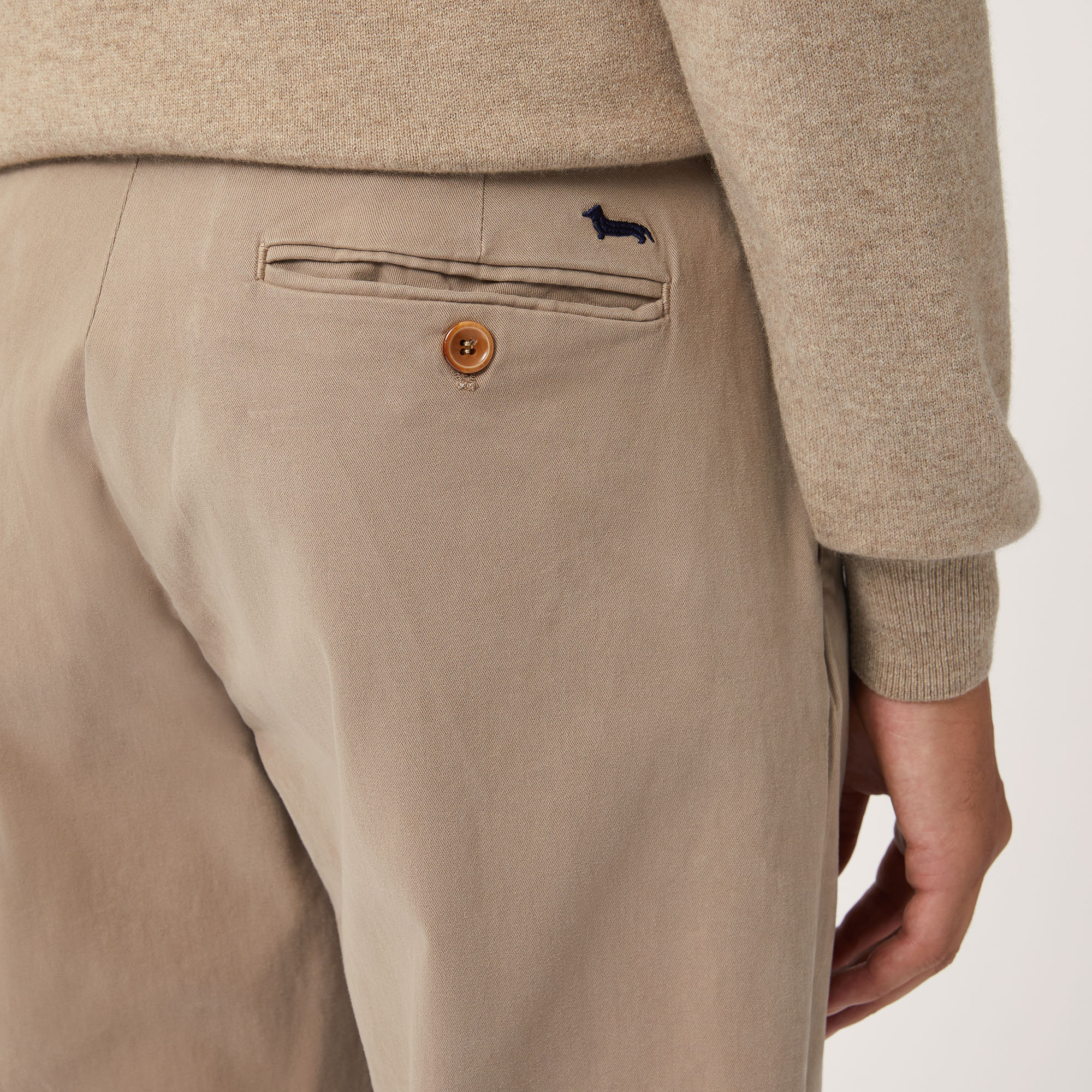 Chino Pants with Pleats, Beige, large image number 2