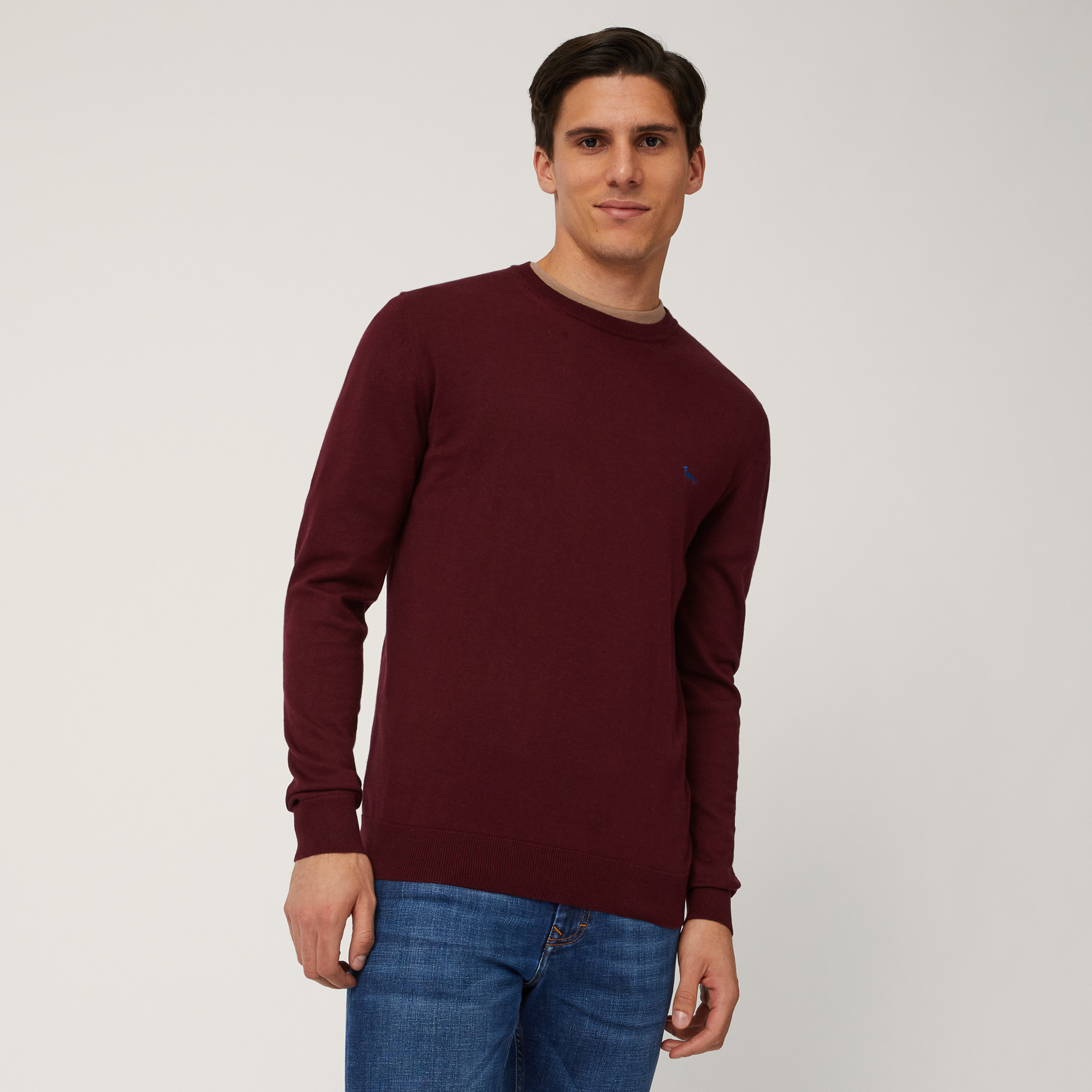 Pullover In Cotone E Cashmere, Rosso, large image number 0