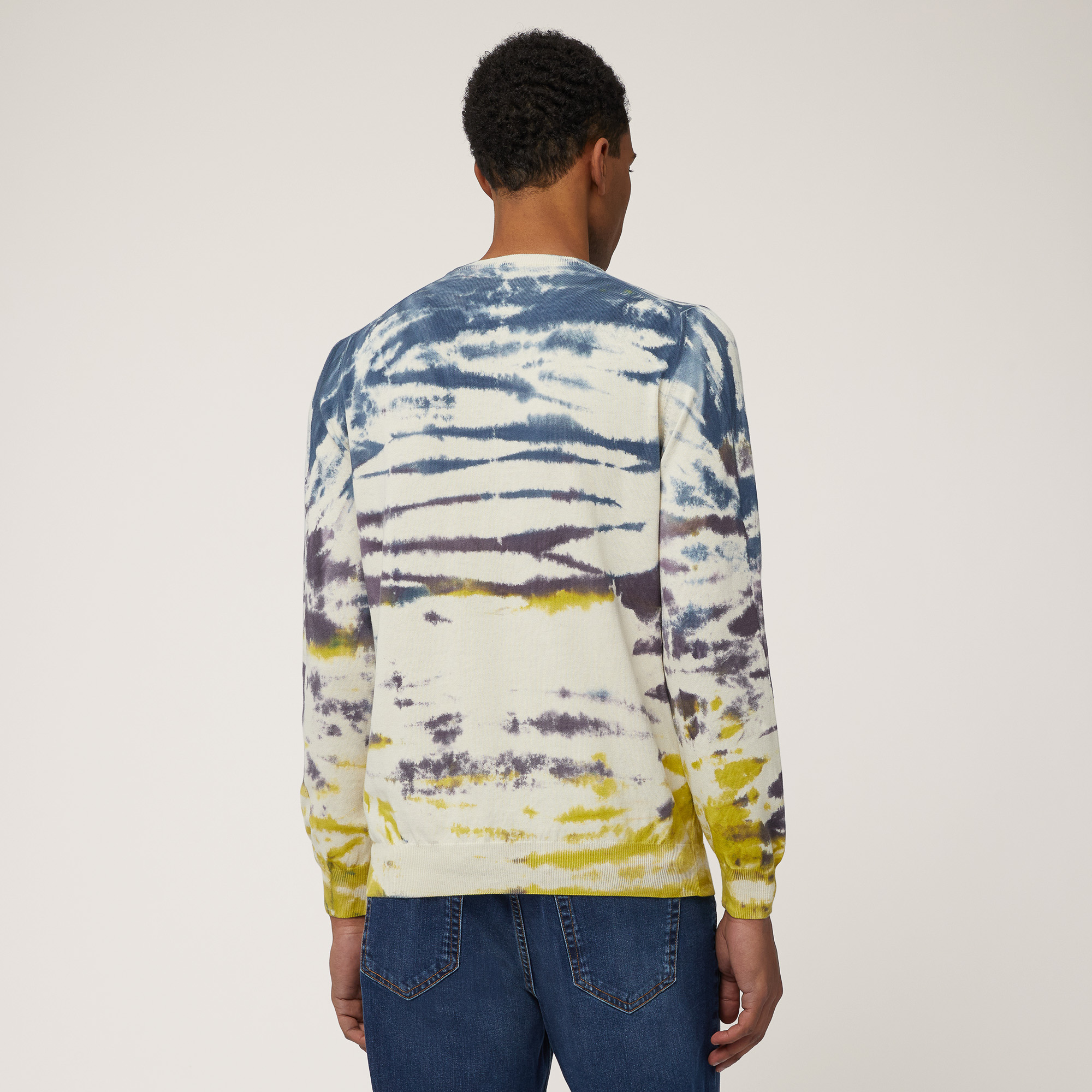 Multicolor Tie-Dye Crew-Neck