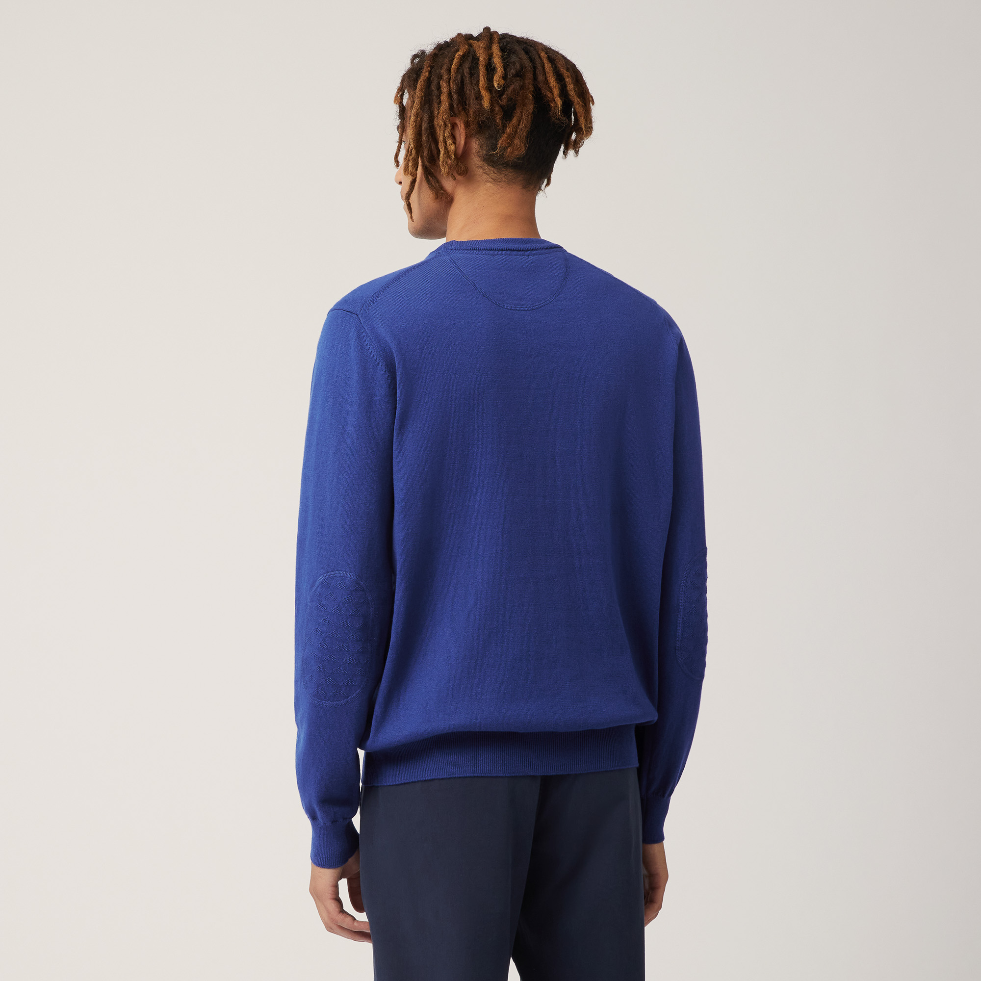 Maglia In Cotone E Cashmere, Blu, large image number 1