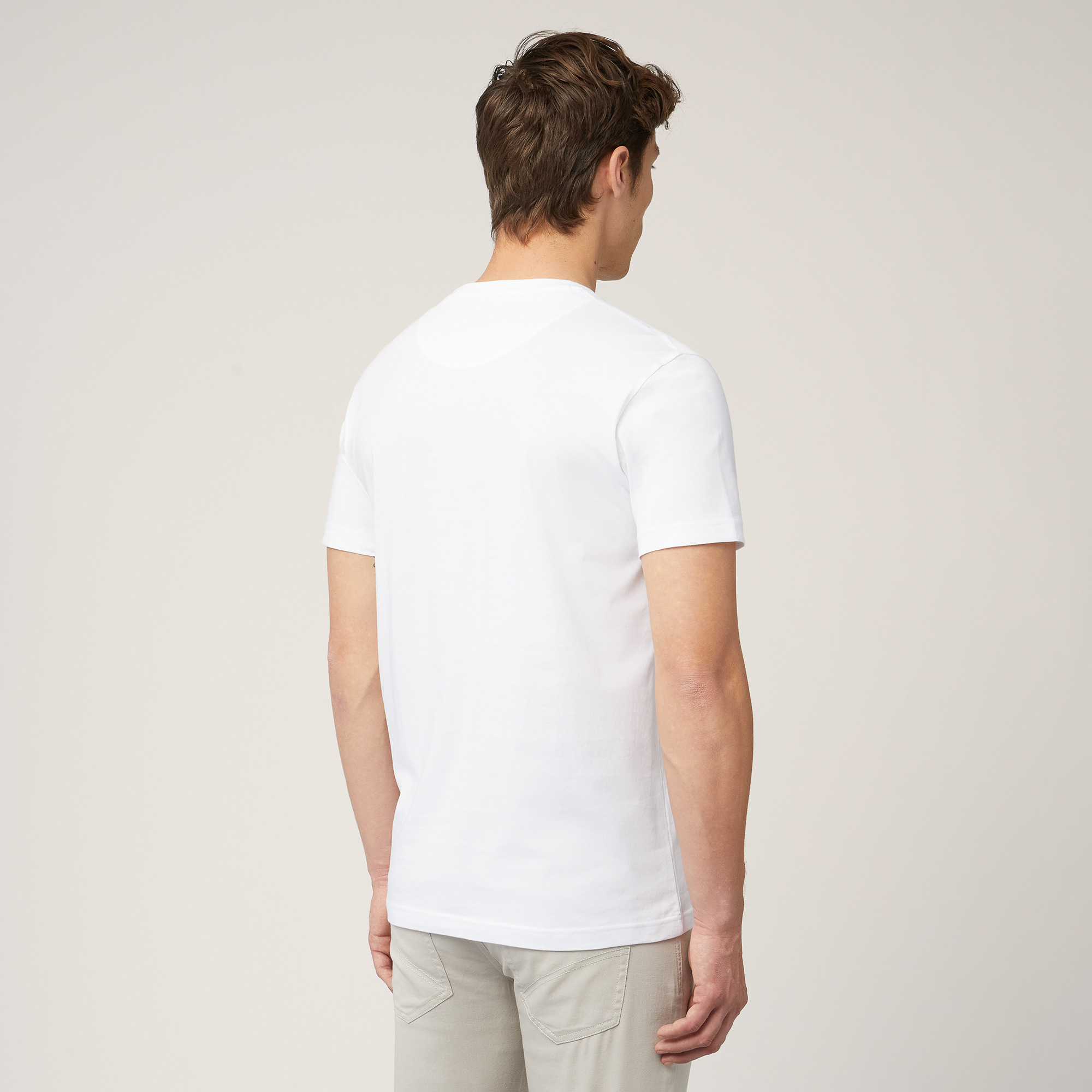 T-Shirt with Logo and Lines