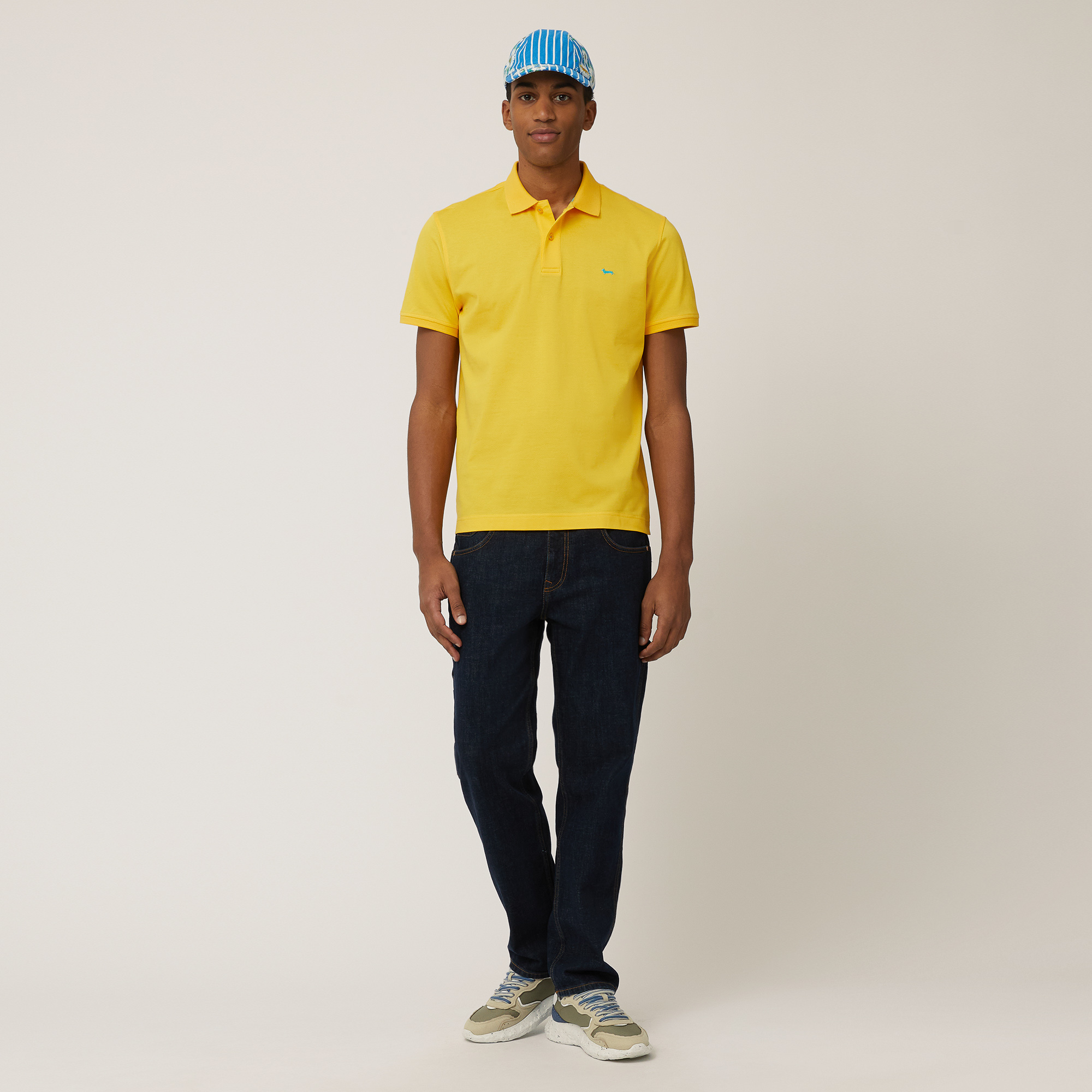 Cotton Polo with Dachshund, Canary Yellow, large image number 3