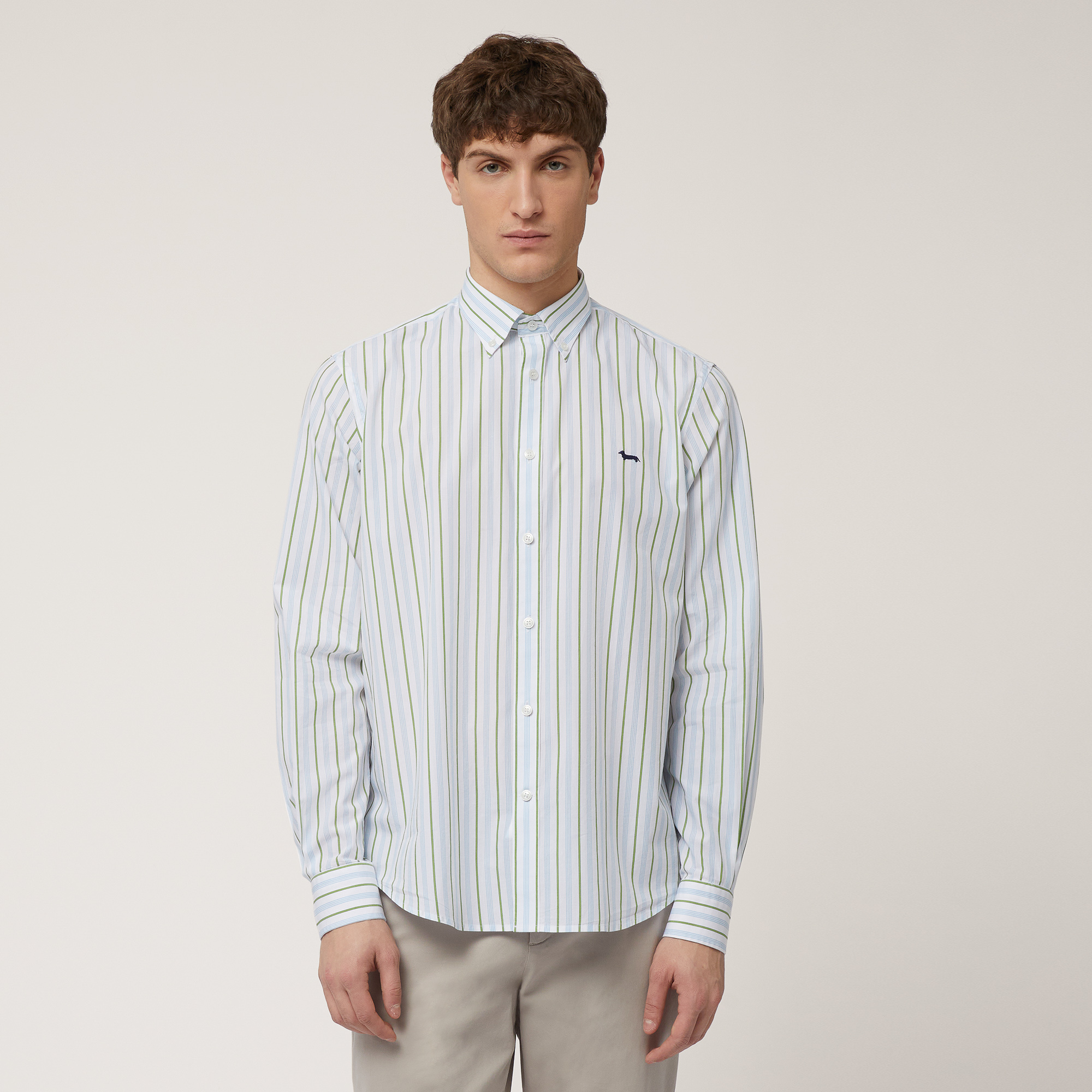 Striped Regular Shirt, Light Blue, large image number 0