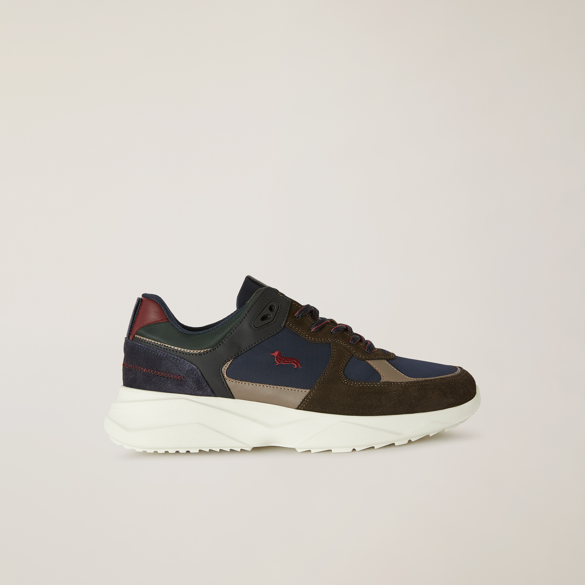 Sneaker Frontiera In Pelle Con Inserti