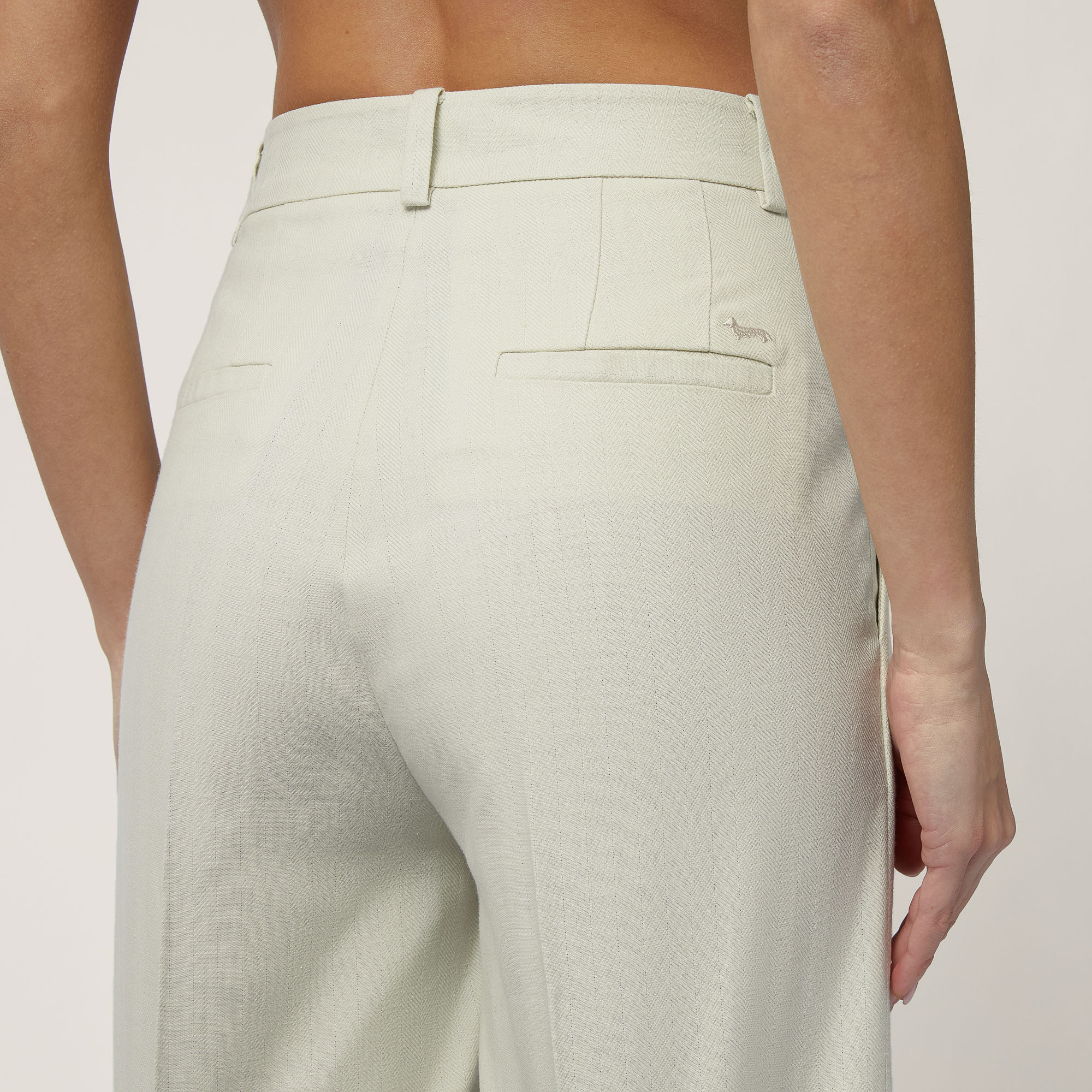 Pants with Turn-Up Hem, Beige, large image number 2