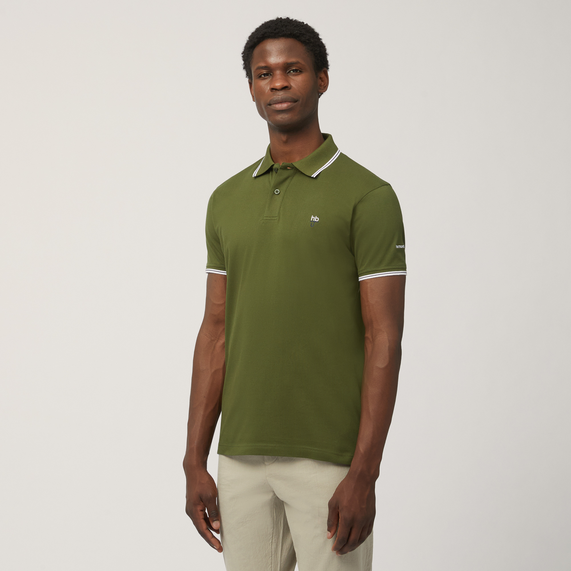 Polo Narrow Fit Con Logo, Verde, large image number 0