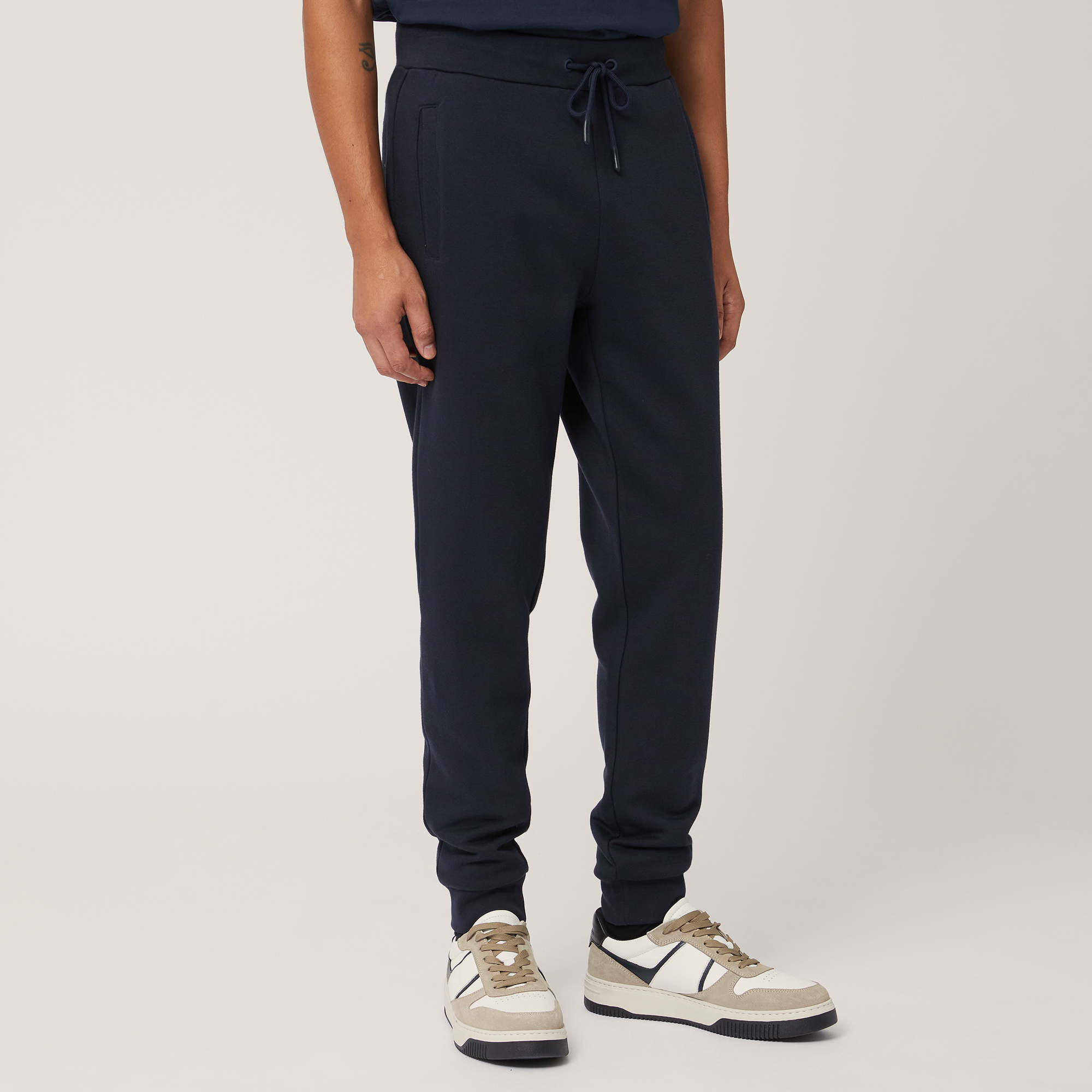 Regular Pants with Drawstring, Blue , large image number 0