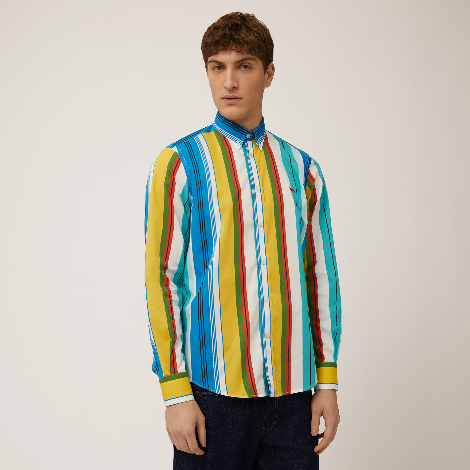 Shirt with Multicolor Stripes