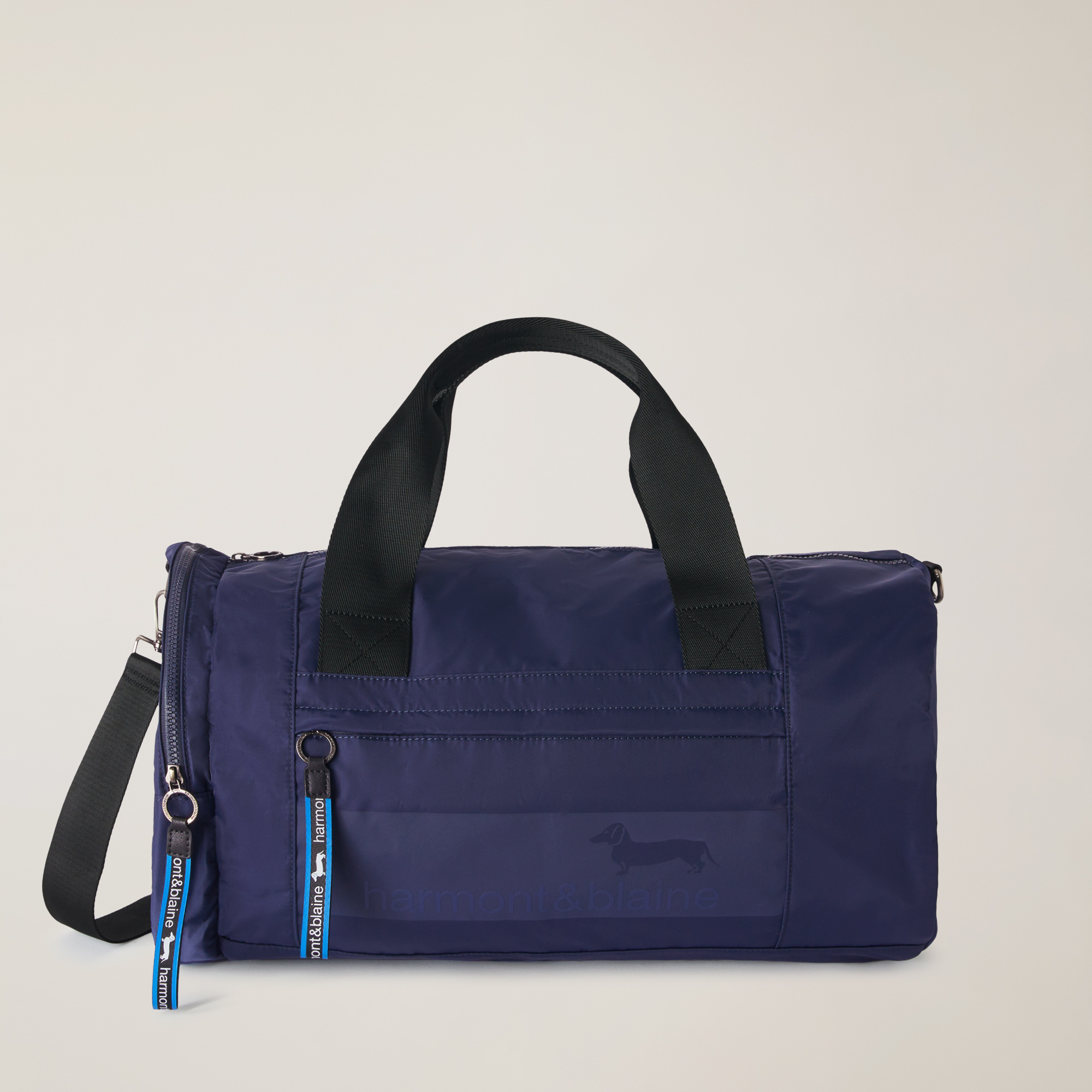 Duffel Bag with Logo, Blue, large image number 0