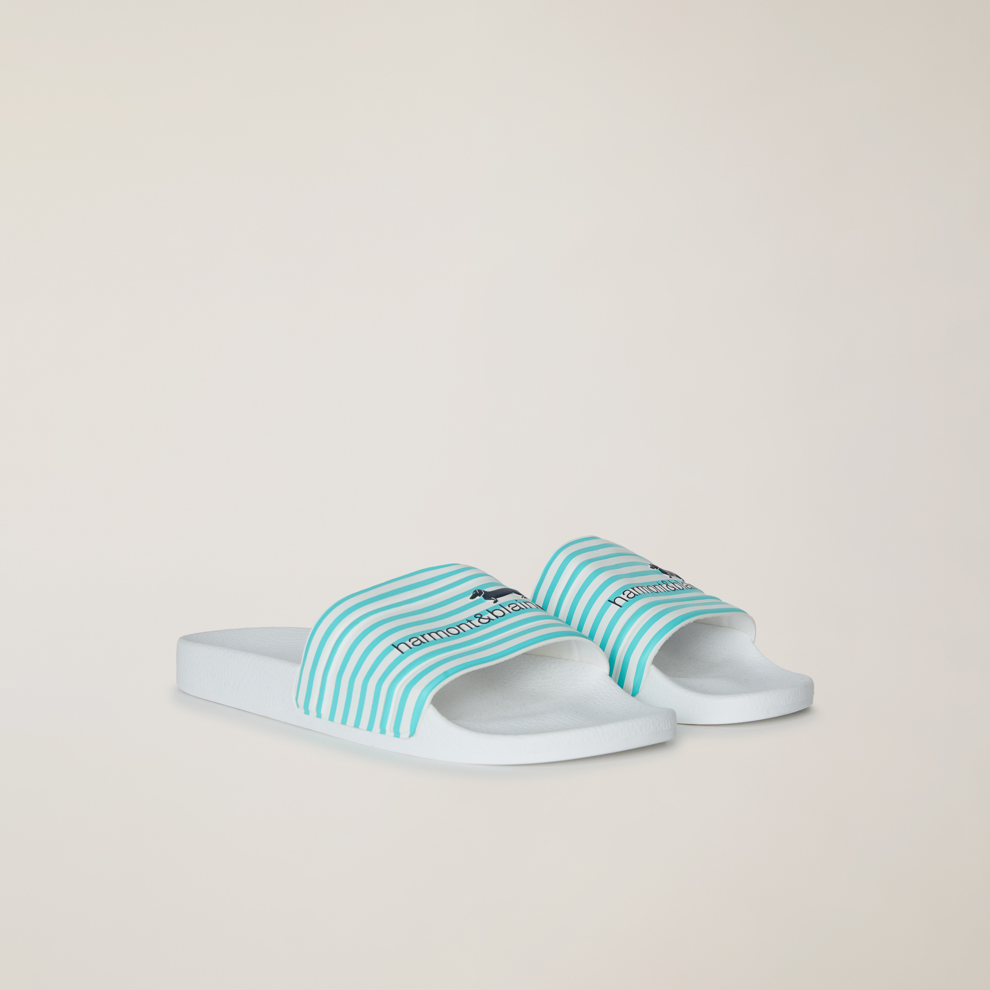 Beach Slider with Band, White/Turquoise, large image number 1